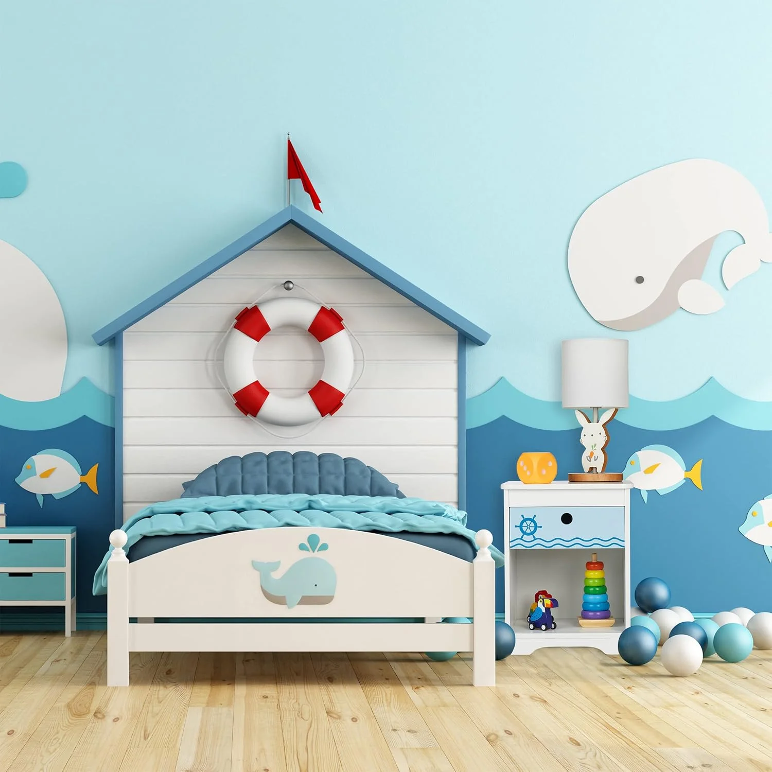 میز کنار تختی کودک Relaxdays، طرح ملوان بامزه، دارای کشو و محفظه نگهداری، ارتفاع*عرض*عمق: 41 x 32 x 31 سانتی متر، سفید/آبی، 100% فیبر میز کنار تختی کودک Relaxdays، طرح ملوان بامزه، دارای کشو و محفظه نگهداری، ارتفاع*عرض*عمق: 41 x 32 x 31 سانتی متر، سفید/آبی، 100% فیبر