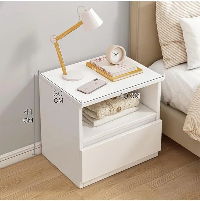 کابینت کنار تختی NKX Home با کشو و قفسه، مدل: SIDETABLE38 کابینت کنار تختی NKX Home با کشو و قفسه، مدل: SIDETABLE38