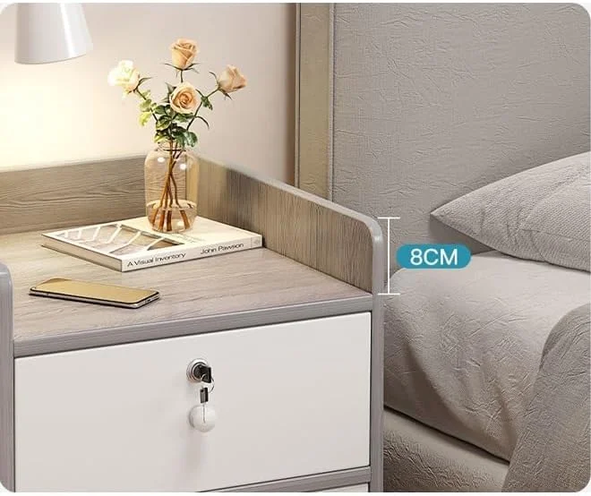 کابینت ذخیره سازی کنار تختی NKX Home با کشو و قفسه کابینت ذخیره سازی کنار تختی NKX Home با کشو و قفسه