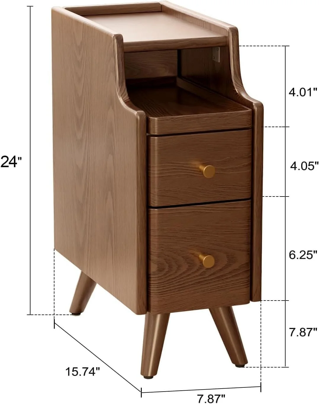 میز پاتختی کوچک HELEE با کشو، میز کنار تختی چوبی جامد، پاتختی 2 کشو، پاتختی باریک گردویی برای اتاق خواب، میز عسلی کنار مبل برای راهروی اتاق نشیمن میز پاتختی کوچک HELEE با کشو، میز کنار تختی چوبی جامد، پاتختی 2 کشو، پاتختی باریک گردویی برای اتاق خواب، میز عسلی کنار مبل برای راهروی اتاق نشیمن