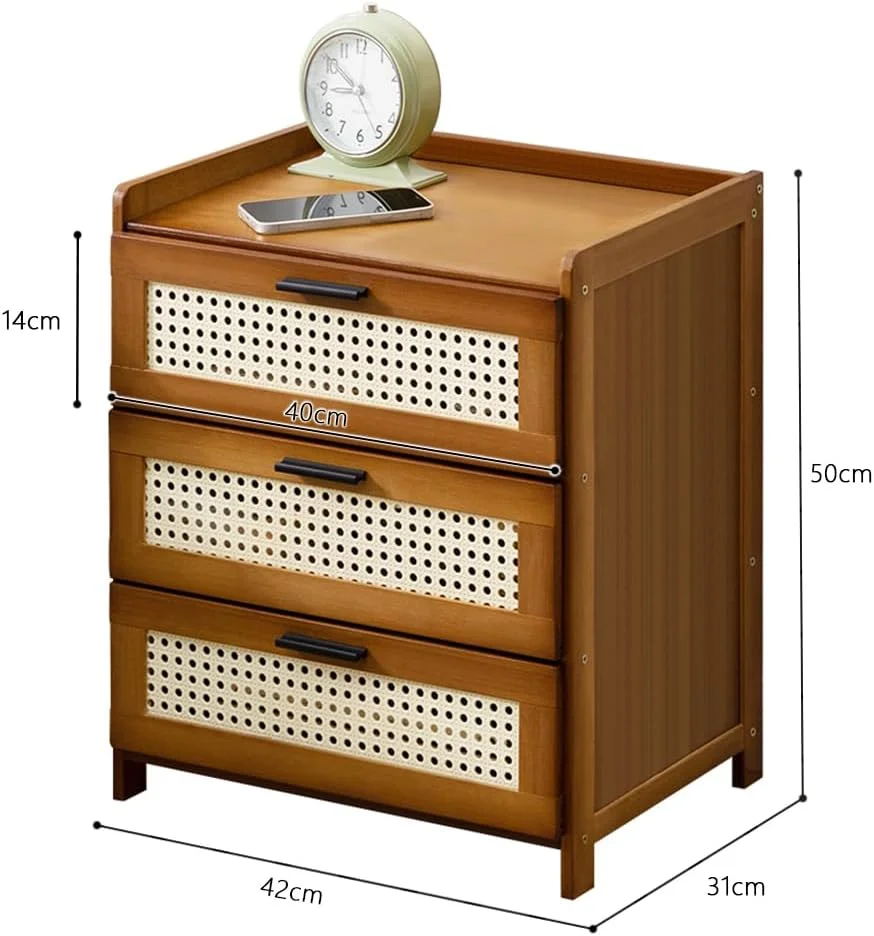 میز کنار تختی، میز کنار تخت بامبو طبیعی با 3 کشو، میز کناری حصیری کوچک رترو برای اتاق خواب اداری، میز کنار مبلی بادوام برای کنار مبل اتاق نشیمن (گردویی، 42 * 31 * 50 سانتی متر) میز کنار تختی، میز کنار تخت بامبو طبیعی با 3 کشو، میز کناری حصیری کوچک رترو برای اتاق خواب اداری، میز کنار مبلی بادوام برای کنار مبل اتاق نشیمن (گردویی، 42 * 31 * 50 سانتی متر)