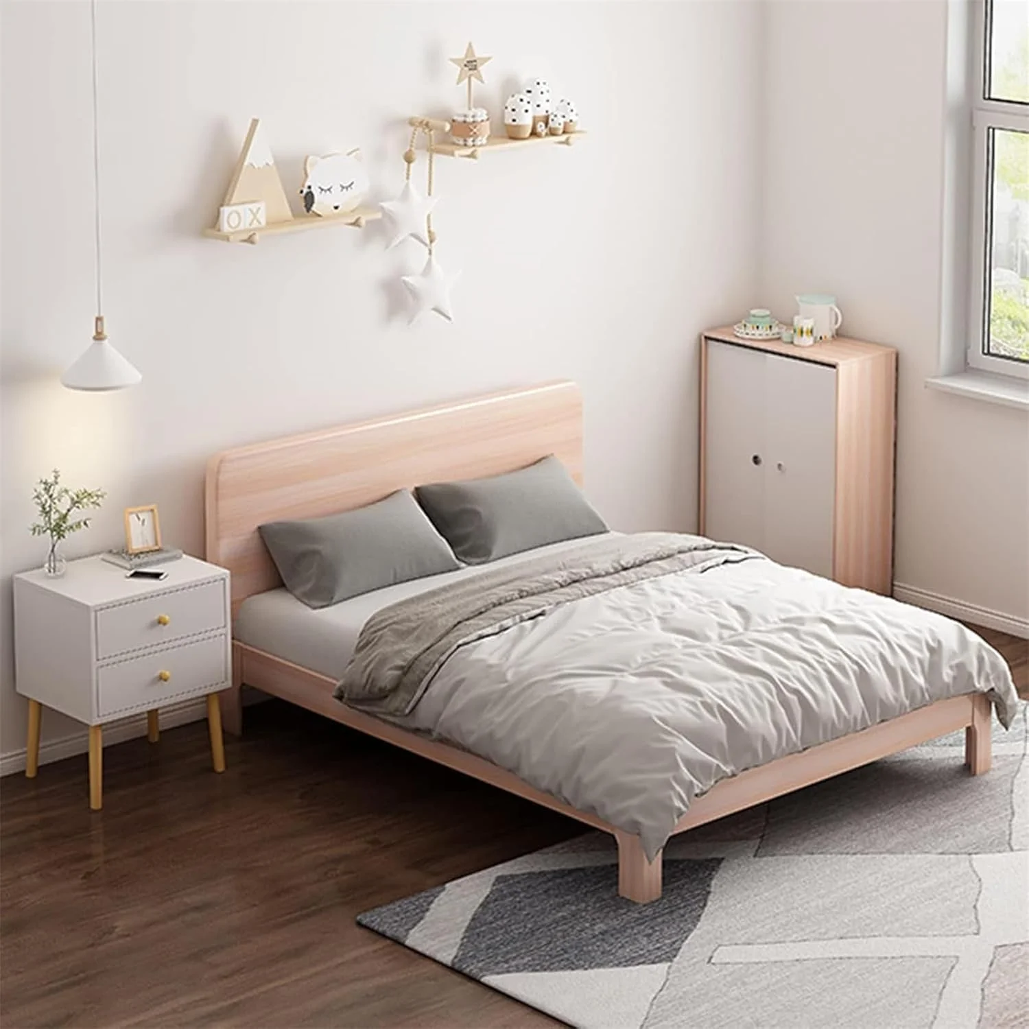 میز کنار تختی مدرن چوبی HYTTER با کشو (دو کشو) میز کنار تختی مدرن چوبی HYTTER با کشو (دو کشو)