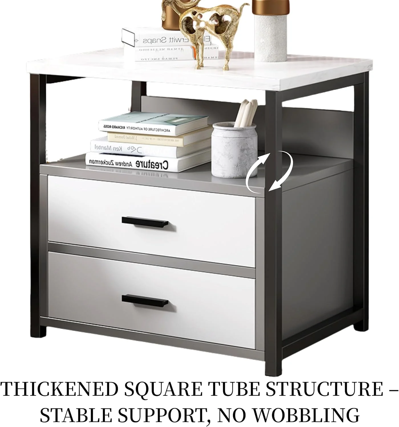 پاتختی، میز کنار تختی با قفسه و کشو، میز عسلی مدرن، کابینت ذخیره سازی اتاق خواب، میز کنار مبل چوبی برای اتاق نشیمن اتاق خواب (40 * 34 * 50 سانتی متر) (سفید) پاتختی، میز کنار تختی با قفسه و کشو، میز عسلی مدرن، کابینت ذخیره سازی اتاق خواب، میز کنار مبل چوبی برای اتاق نشیمن اتاق خواب (40 * 34 * 50 سانتی متر) (سفید)