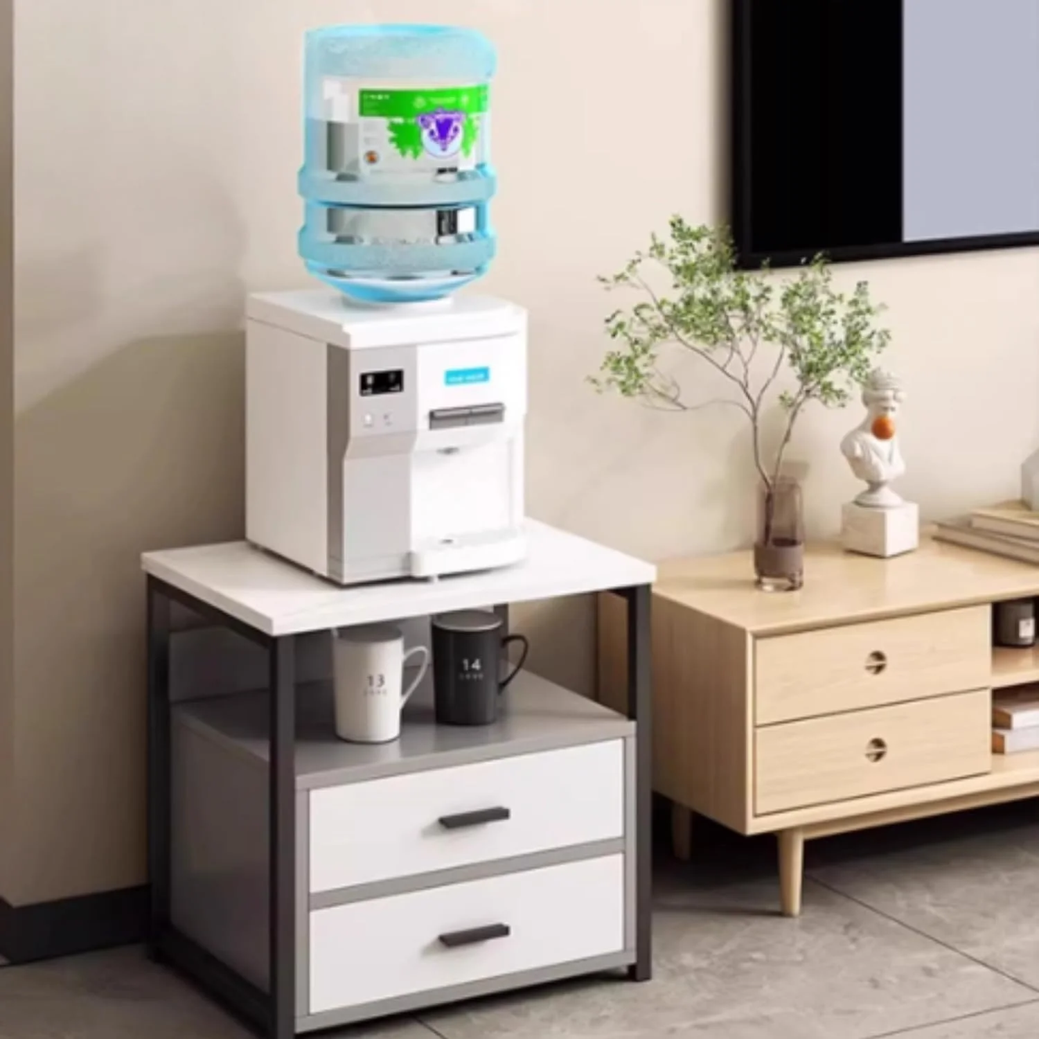 پاتختی، میز کنار تختی با قفسه و کشو، میز عسلی مدرن، کابینت ذخیره سازی اتاق خواب، میز کنار مبل چوبی برای اتاق نشیمن اتاق خواب (40 * 34 * 50 سانتی متر) (سفید) پاتختی، میز کنار تختی با قفسه و کشو، میز عسلی مدرن، کابینت ذخیره سازی اتاق خواب، میز کنار مبل چوبی برای اتاق نشیمن اتاق خواب (40 * 34 * 50 سانتی متر) (سفید)