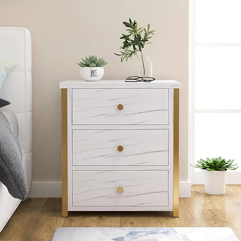 میز کنار تختی ساده MUMOO BEAR، میز شب چوبی با 3 کشو و سطح جادار برای کنار تخت یا مبل، میز کنار تختی مدرن برای اتاق خواب یا اتاق نشیمن، CT4 (سفید) میز کنار تختی ساده MUMOO BEAR، میز شب چوبی با 3 کشو و سطح جادار برای کنار تخت یا مبل، میز کنار تختی مدرن برای اتاق خواب یا اتاق نشیمن، CT4 (سفید)