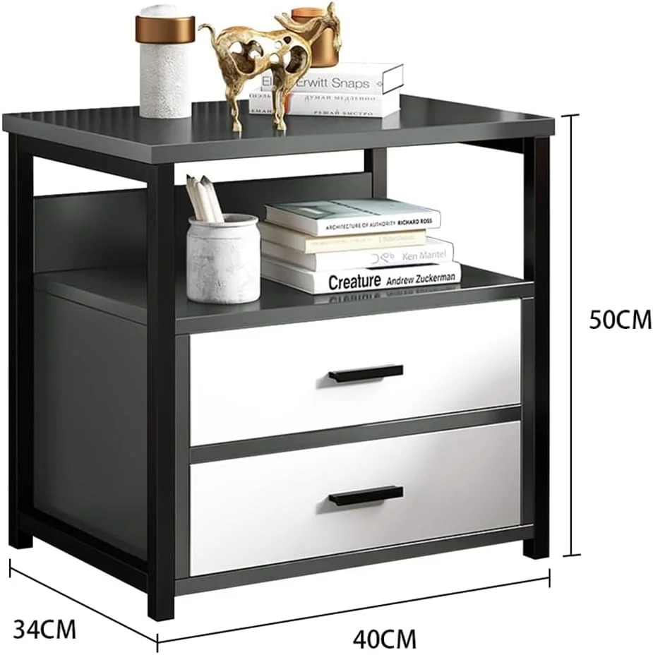 میز کنار تختی مدرن مامو بیر، میز کنار تختی چوبی با 2 کشو و قفسه باز، میز کنار تختی ساده برای اتاق خواب و اتاق نشیمن، CTG2 (سفید) میز کنار تختی مدرن مامو بیر، میز کنار تختی چوبی با 2 کشو و قفسه باز، میز کنار تختی ساده برای اتاق خواب و اتاق نشیمن، CTG2 (سفید)