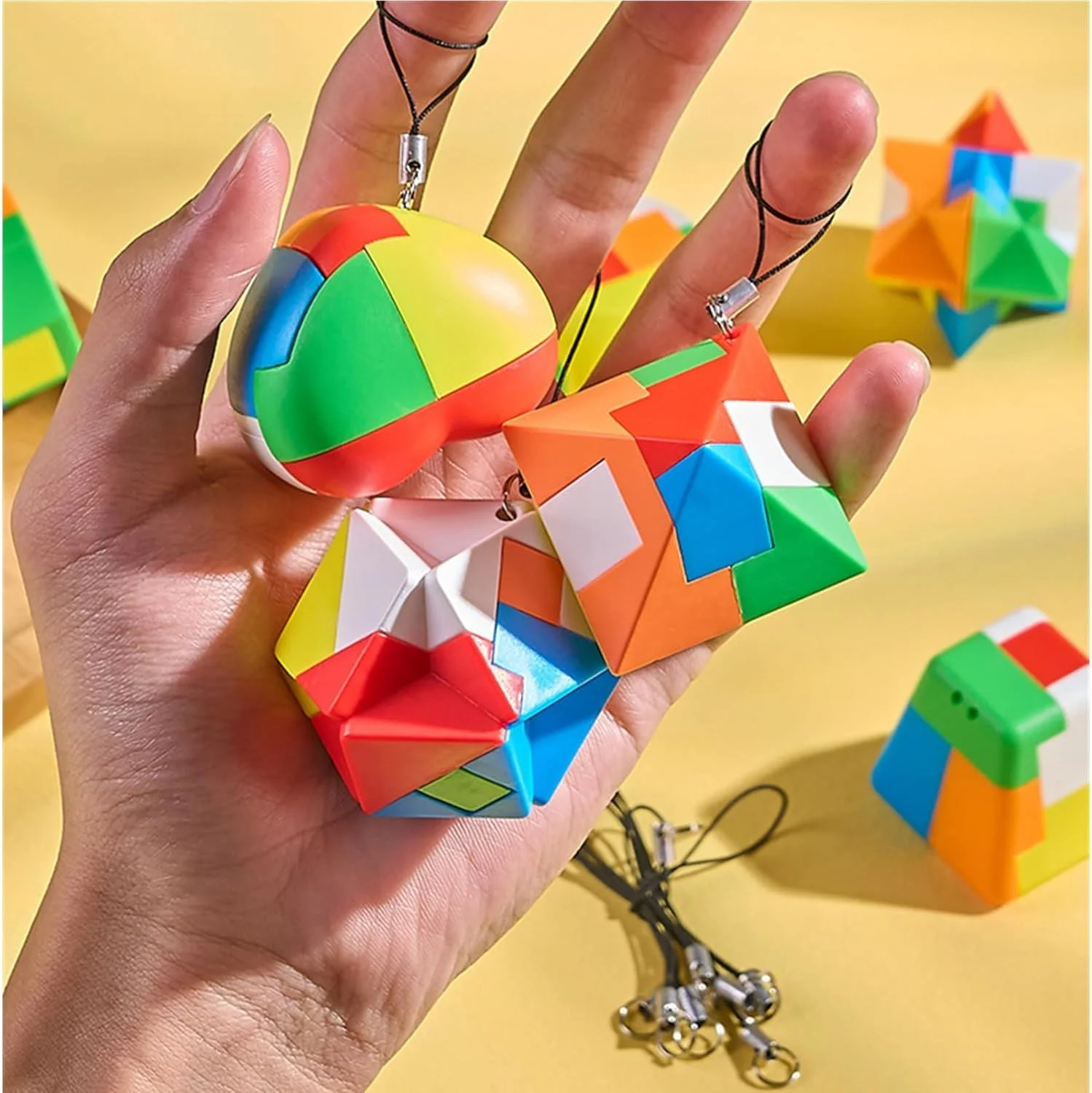 پازل های فکری 12 عددی AM ANNA برای کودکان، پازل سه بعدی پلاستیکی بازکردنی برای بازی چالش برانگیز، هدیه مهمانی، تست منطق اداری نوجوانان، مکعب اسباب بازی، توپ پازل های فکری 12 عددی AM ANNA برای کودکان، پازل سه بعدی پلاستیکی بازکردنی برای بازی چالش برانگیز، هدیه مهمانی، تست منطق اداری نوجوانان، مکعب اسباب بازی، توپ