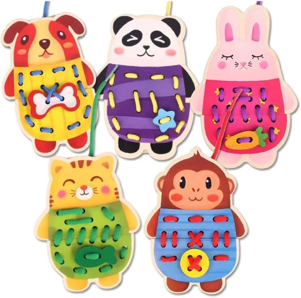 اسباب بازی آموزشی مونته سوری AM ANNA، کارت های بندبازی چوبی حیوانات، اسباب بازی آموزشی زودهنگام برای نوزادان، پازل های بلوک چوبی، اسباب بازی های آموزشی برای کودکان نوپا