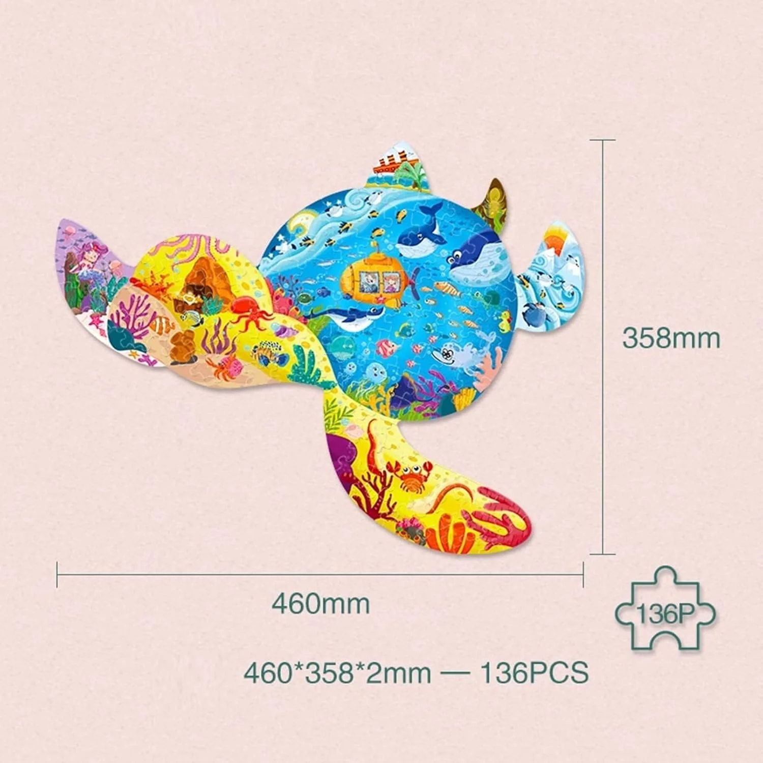 پازل های اره منبت کاری اَم آنا برای کودکان 4-8 سال، 8-10 سال، پازل های جالب لاک پشت های دریایی به شکل اسباب بازی های آموزشی و سرگرم کننده برای پسران و دختران (لاک پشت های دریایی 136 قطعه) پازل های اره منبت کاری اَم آنا برای کودکان 4-8 سال، 8-10 سال، پازل های جالب لاک پشت های دریایی به شکل اسباب بازی های آموزشی و سرگرم کننده برای پسران و دختران (لاک پشت های دریایی 136 قطعه)