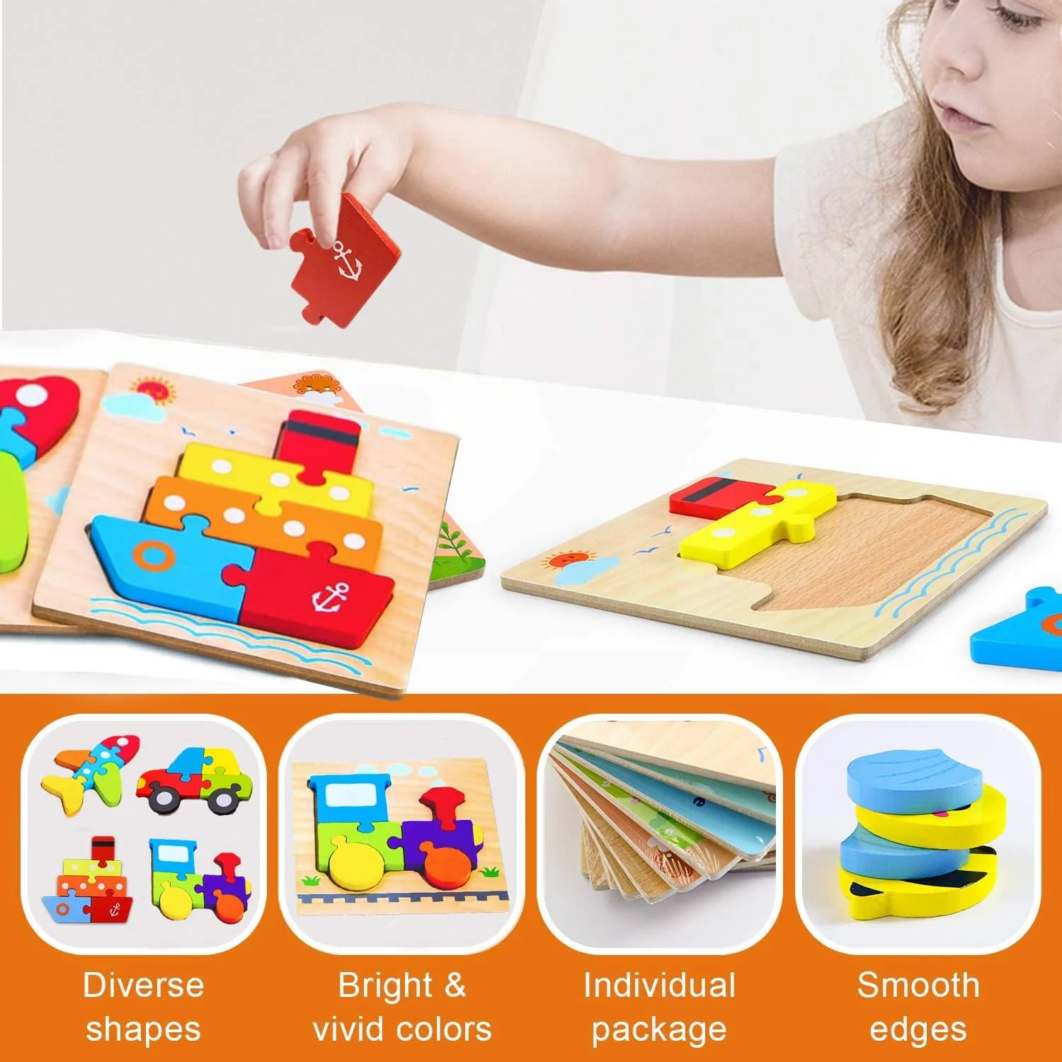 پازل های چوبی سه بعدی AM ANNA، 4 تکه، اسباب بازی های آموزشی و یادگیری برای کودکان نوپا، پازل های چوبی کودکانه برای کودکان 1، 2، 3 و 4 ساله، اسباب بازی های مونته سوری، هدیه برای پسران و دختران نوپا پازل های چوبی سه بعدی AM ANNA، 4 تکه، اسباب بازی های آموزشی و یادگیری برای کودکان نوپا، پازل های چوبی کودکانه برای کودکان 1، 2، 3 و 4 ساله، اسباب بازی های مونته سوری، هدیه برای پسران و دختران نوپا