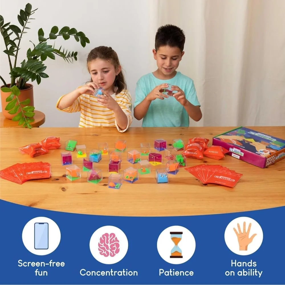 مجموعه مینی پازل های مهمانی AMERTEER - جعبه پازل مکعبی 24 عددی، جعبه پازل مارپیچ بازی فکری سه بعدی، بازی های فکری خنده دار و جذاب برای کودکان - ایمن برای پسران، دختران و نوجوانان مجموعه مینی پازل های مهمانی AMERTEER - جعبه پازل مکعبی 24 عددی، جعبه پازل مارپیچ بازی فکری سه بعدی، بازی های فکری خنده دار و جذاب برای کودکان - ایمن برای پسران، دختران و نوجوانان