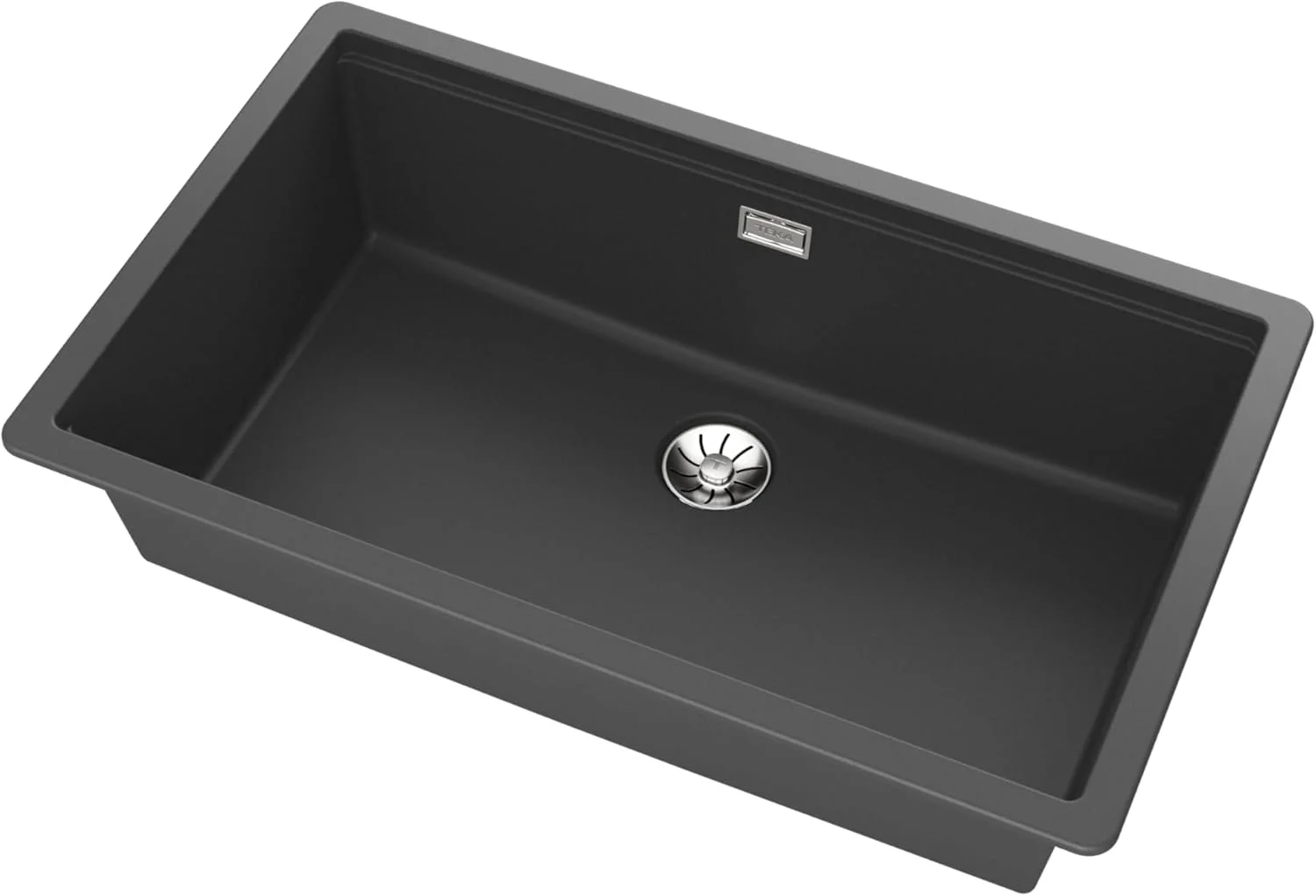 سینک ظرفشویی تک لگنه گرانیتی توکار/روکار تکا مدل Radea R10 70.40 M-TG سایز 750x450 میلی متر