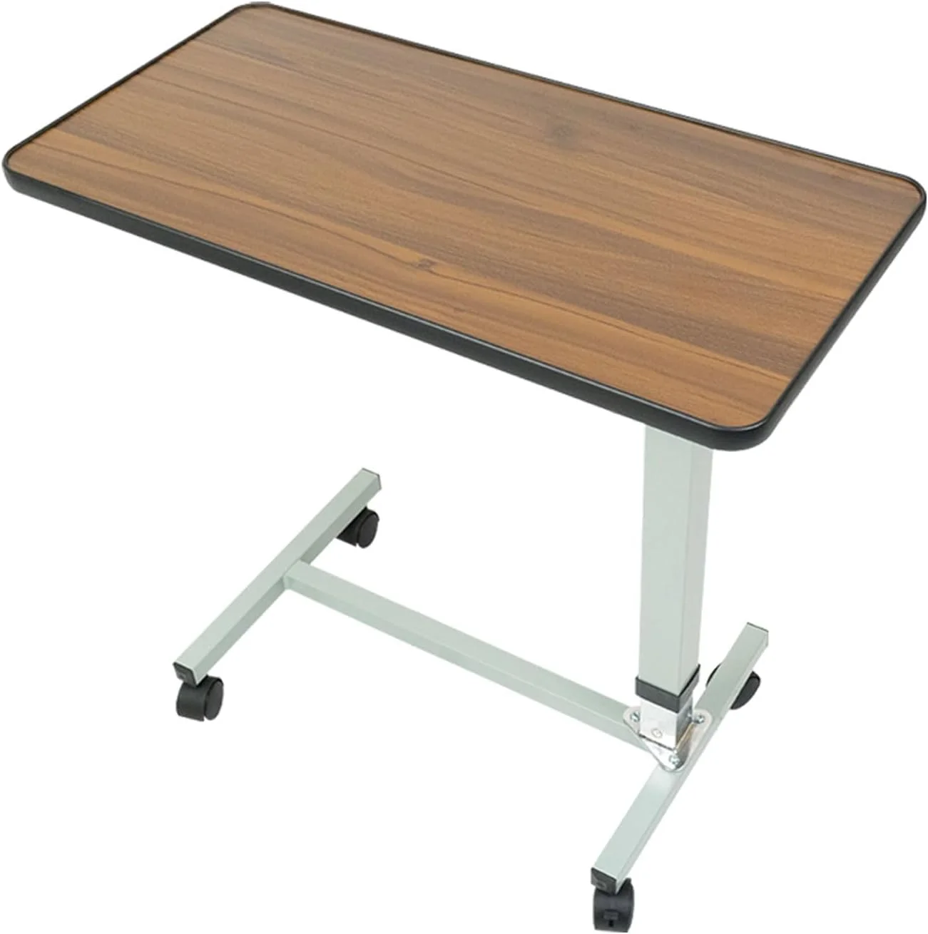 میز کنار تختی قابل تنظیم MEISHIDA - میز تخت بیمارستانی، سینی تخت برای غذا خوردن، بدون شیب، قاب فولادی، طرح چوب گردو، چرخ های گردان، ظرفیت 22 کیلوگرم میز کنار تختی قابل تنظیم MEISHIDA - میز تخت بیمارستانی، سینی تخت برای غذا خوردن، بدون شیب، قاب فولادی، طرح چوب گردو، چرخ های گردان، ظرفیت 22 کیلوگرم