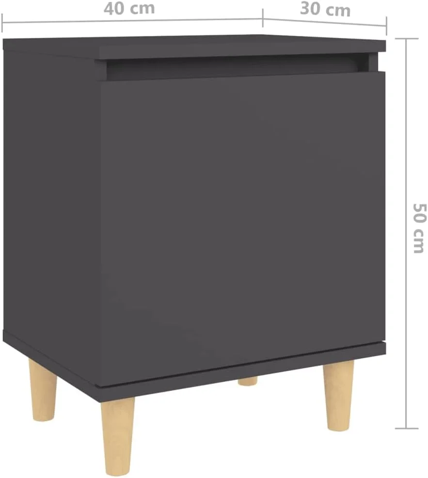 میز عسلی Makastle، میز کنار مبل با یک محفظه، میز کنار تخت، پاتختی، کابینت چای برای اتاق نشیمن، دفتر کار و بالکن، مونتاژ آسان، خاکستری 40x30x50 سانتی متر