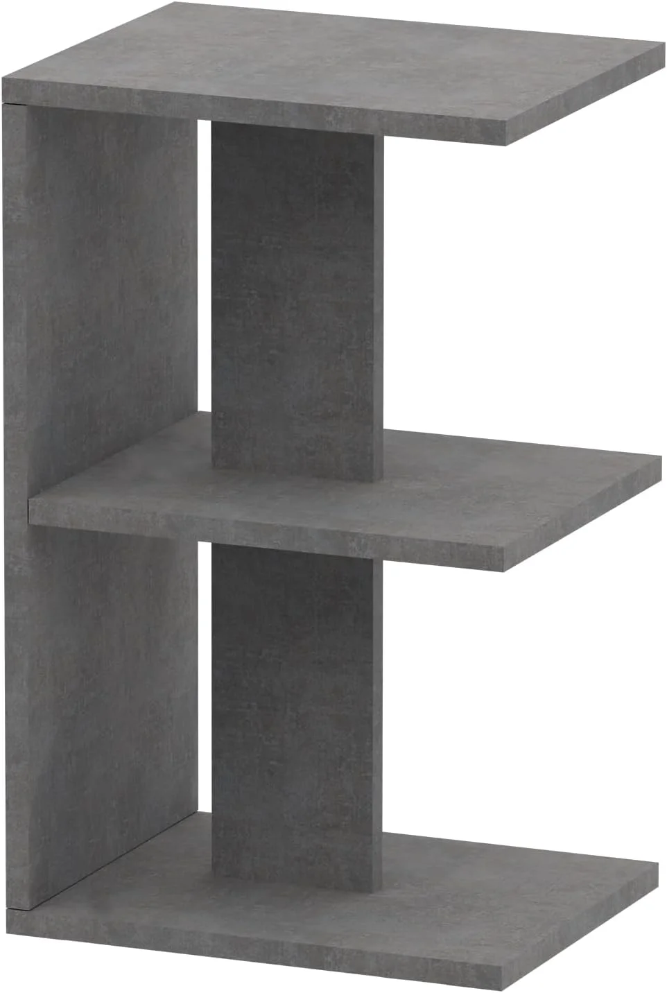 میز پاتختی مدرن طرح E ماه می، با 3 قفسه باز برای نگهداری وسایل، مناسب اتاق نشیمن و اتاق خواب - پارچه فلزی آنتراسیت میز پاتختی مدرن طرح E ماه می، با 3 قفسه باز برای نگهداری وسایل، مناسب اتاق نشیمن و اتاق خواب - پارچه فلزی آنتراسیت