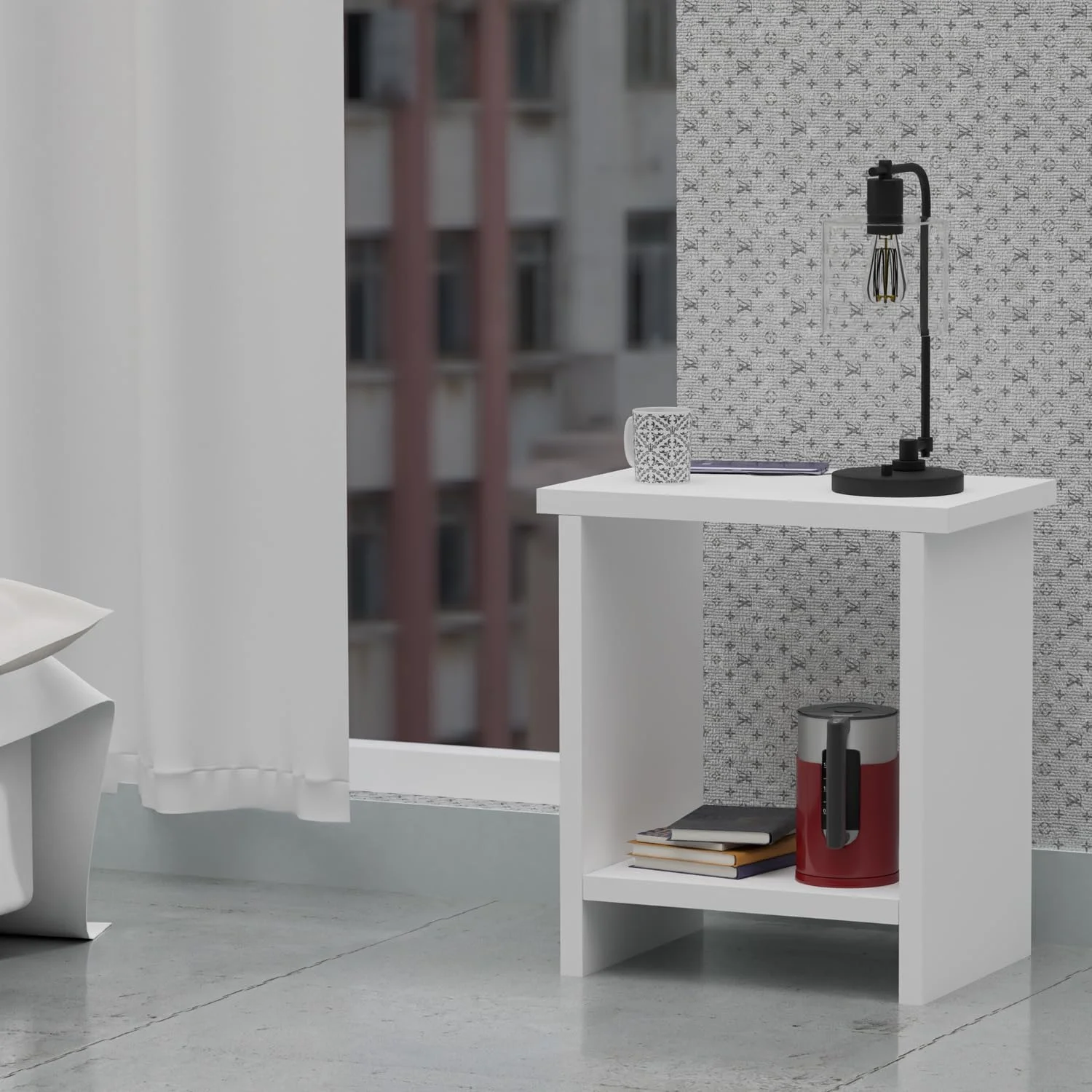 پاتختی چوبی نسخه محدود Mahmayi - مبلمان تازه طراحی شده برای دفاتر، اتاق خواب و اتاق نشیمن با پایه های محکم برای ظرافت و کارایی - MP1 (سفید) پاتختی چوبی نسخه محدود Mahmayi - مبلمان تازه طراحی شده برای دفاتر، اتاق خواب و اتاق نشیمن با پایه های محکم برای ظرافت و کارایی - MP1 (سفید)