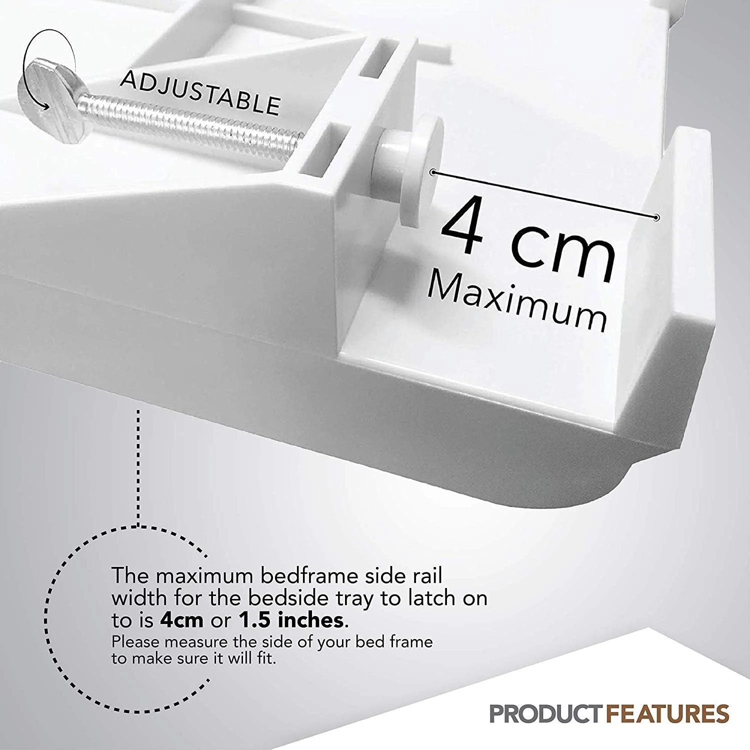 شلف کنار تختی مدرن اینویشنز برای تخت، اتاق خوابگاه دانشجویی، شلف/کیف بغل تختی برای تخت بالایی، سینی میز کنار تختی گیره ای با نگهدارنده سیم و فنجان برای نگهداری وسایل روی میز (سفید) شلف کنار تختی مدرن اینویشنز برای تخت، اتاق خوابگاه دانشجویی، شلف/کیف بغل تختی برای تخت بالایی، سینی میز کنار تختی گیره ای با نگهدارنده سیم و فنجان برای نگهداری وسایل روی میز (سفید)