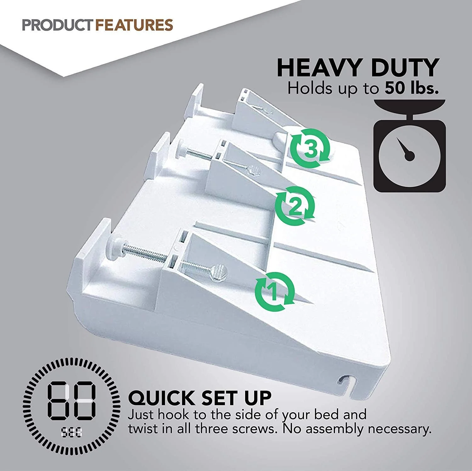 شلف کنار تختی مدرن اینویشنز برای تخت، اتاق خوابگاه دانشجویی، شلف/کیف بغل تختی برای تخت بالایی، سینی میز کنار تختی گیره ای با نگهدارنده سیم و فنجان برای نگهداری وسایل روی میز (سفید) شلف کنار تختی مدرن اینویشنز برای تخت، اتاق خوابگاه دانشجویی، شلف/کیف بغل تختی برای تخت بالایی، سینی میز کنار تختی گیره ای با نگهدارنده سیم و فنجان برای نگهداری وسایل روی میز (سفید)
