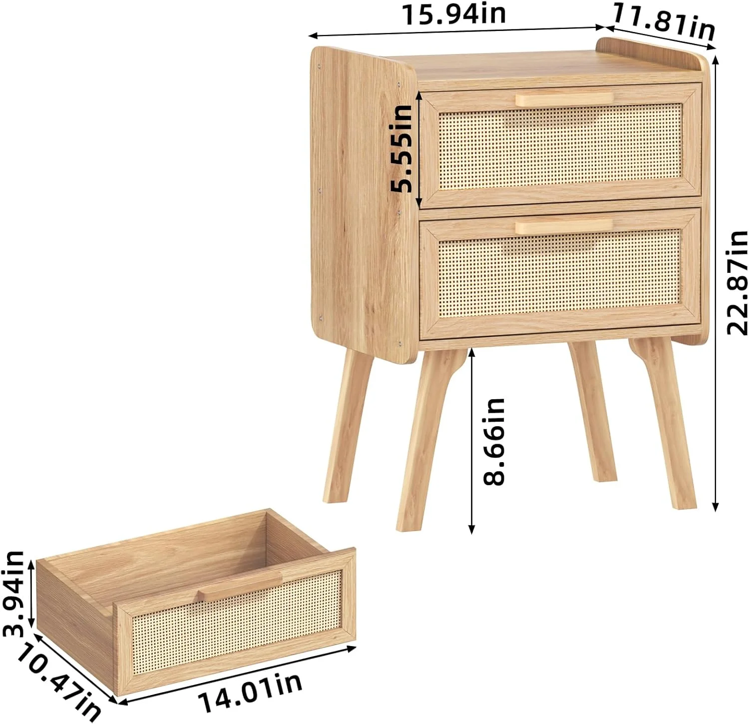 میز پاتختی حصیری Lerliuo، میز کنار تختی بوهو با 2 کشو، میز عسلی با لهجه نی، میز کنار تخت با پایه های چوبی جامد برای اتاق خواب، خوابگاه و فضاهای کوچک (طبیعی) میز پاتختی حصیری Lerliuo، میز کنار تختی بوهو با 2 کشو، میز عسلی با لهجه نی، میز کنار تخت با پایه های چوبی جامد برای اتاق خواب، خوابگاه و فضاهای کوچک (طبیعی)