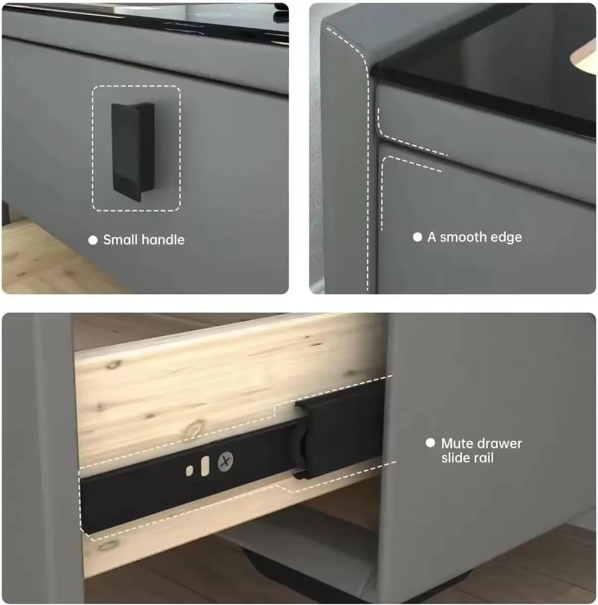 میز پاتختی هوشمند LIMOS با 2 کشو، میز کنار تختی مدرن با چراغ های LED قابل تنظیم، میز کنار تخت برای اتاق خواب و اتاق نشیمن، رویه میز شیشه ای سکوریت (سفید 2 کشو) میز پاتختی هوشمند LIMOS با 2 کشو، میز کنار تختی مدرن با چراغ های LED قابل تنظیم، میز کنار تخت برای اتاق خواب و اتاق نشیمن، رویه میز شیشه ای سکوریت (سفید 2 کشو)