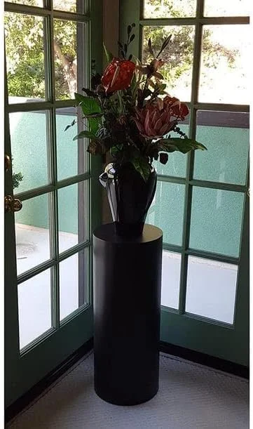 لاماک کرافتس - پایه استوانه ای فلزی برای اتاق نشیمن/باغ بیرونی/اتاق خواب/میز کنار تختی/چهارپایه (30x30x65، مشکی) لاماک کرافتس - پایه استوانه ای فلزی برای اتاق نشیمن/باغ بیرونی/اتاق خواب/میز کنار تختی/چهارپایه (30x30x65، مشکی)