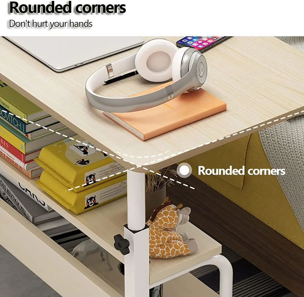 میز لپ تاپ JJONE با قفسه های ذخیره سازی 2 طبقه و چرخ، میز تنقلات کنار تخت/مبل، میز لپ تاپ مطالعه ایستگاه کاری برای دفتر خانه (SC11-سفید) میز لپ تاپ JJONE با قفسه های ذخیره سازی 2 طبقه و چرخ، میز تنقلات کنار تخت/مبل، میز لپ تاپ مطالعه ایستگاه کاری برای دفتر خانه (SC11-سفید)