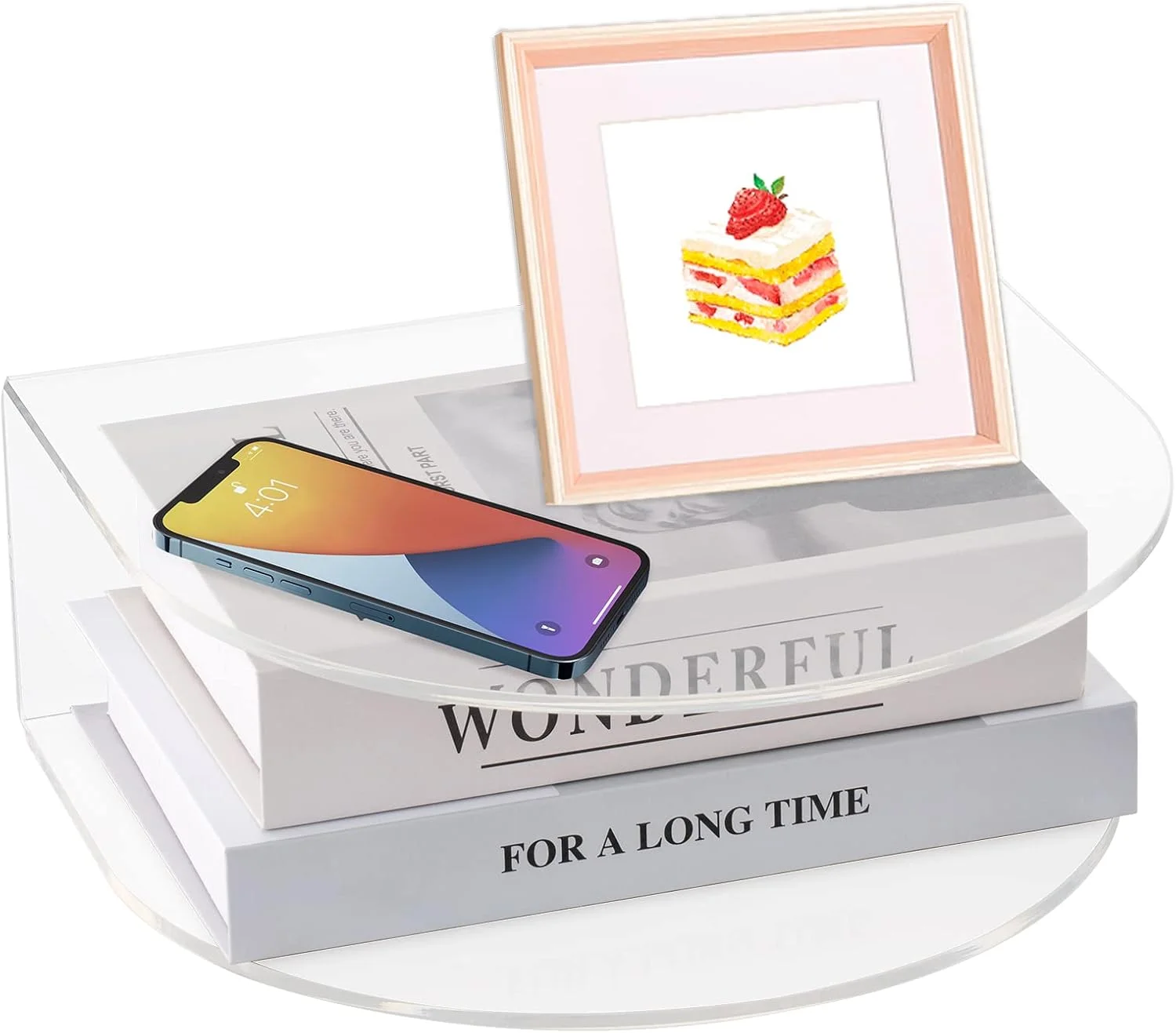 میز کنار تختی شناور آکریلیک HMYHUM برای اتاق خواب، میز کنار تختی دیواری شناور، آویز، شفاف