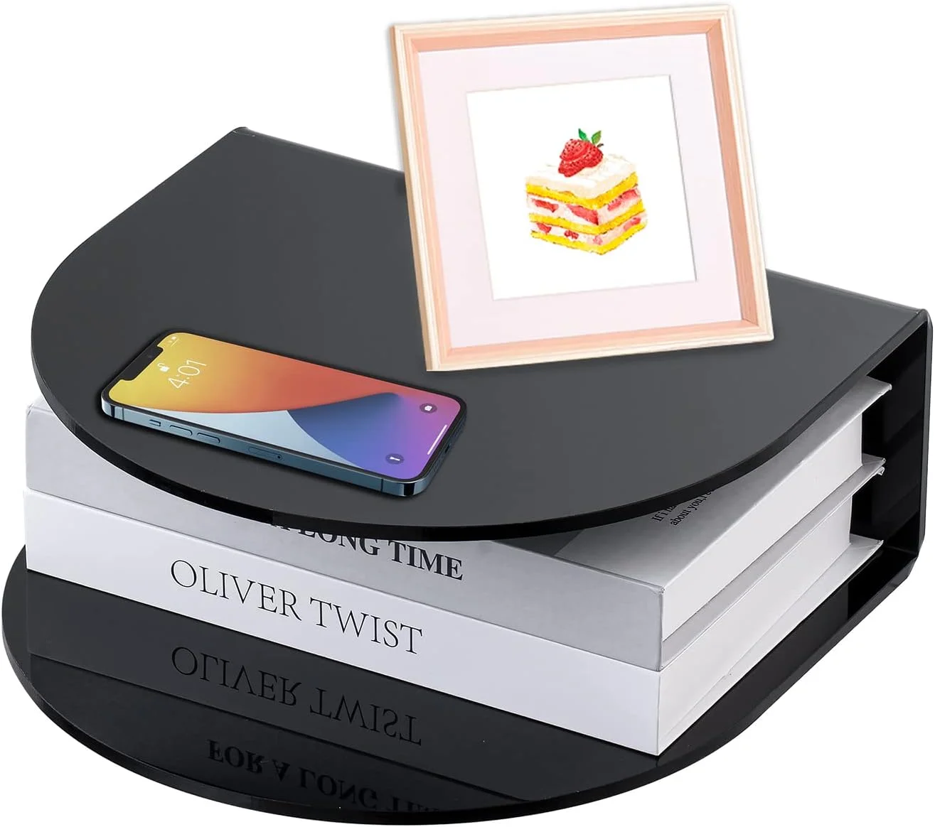 میز پاتختی شناور آکریلیک HMYHUM، میز کنار تختی دیواری برای اتاق خواب، آویز، تحمل بار 3.6 کیلوگرم، 26.6 سانتی متر طول × 25.4 سانتی متر عرض × 10.1 سانتی متر ارتفاع، مشکی میز پاتختی شناور آکریلیک HMYHUM، میز کنار تختی دیواری برای اتاق خواب، آویز، تحمل بار 3.6 کیلوگرم، 26.6 سانتی متر طول × 25.4 سانتی متر عرض × 10.1 سانتی متر ارتفاع، مشکی