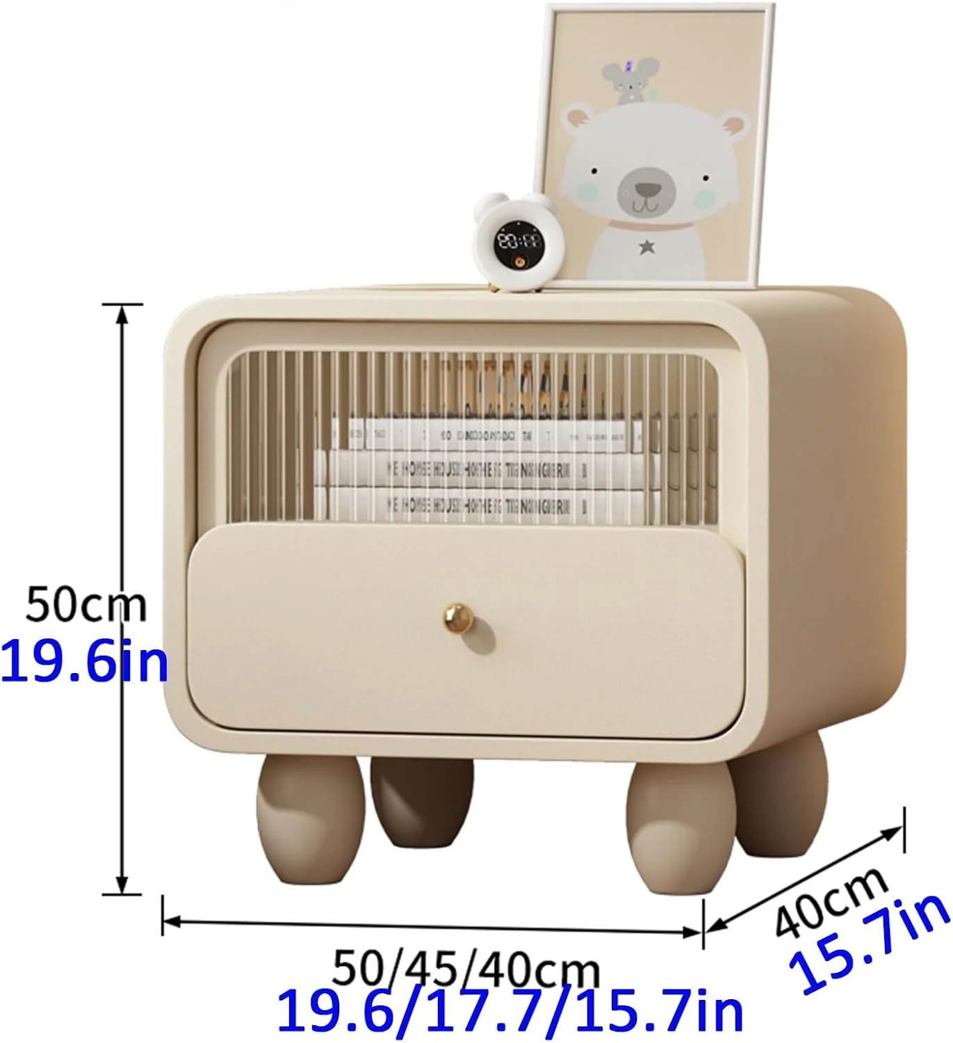 میز کنار تختی EKDJSN، پاتختی با درب کشویی شیشه ای، طراحی دو لایه داخلی، میز کنار تخت مجهز به ریل های لغزنده بی صدا (مشکی، 40 سانتی متر) میز کنار تختی EKDJSN، پاتختی با درب کشویی شیشه ای، طراحی دو لایه داخلی، میز کنار تخت مجهز به ریل های لغزنده بی صدا (مشکی، 40 سانتی متر)