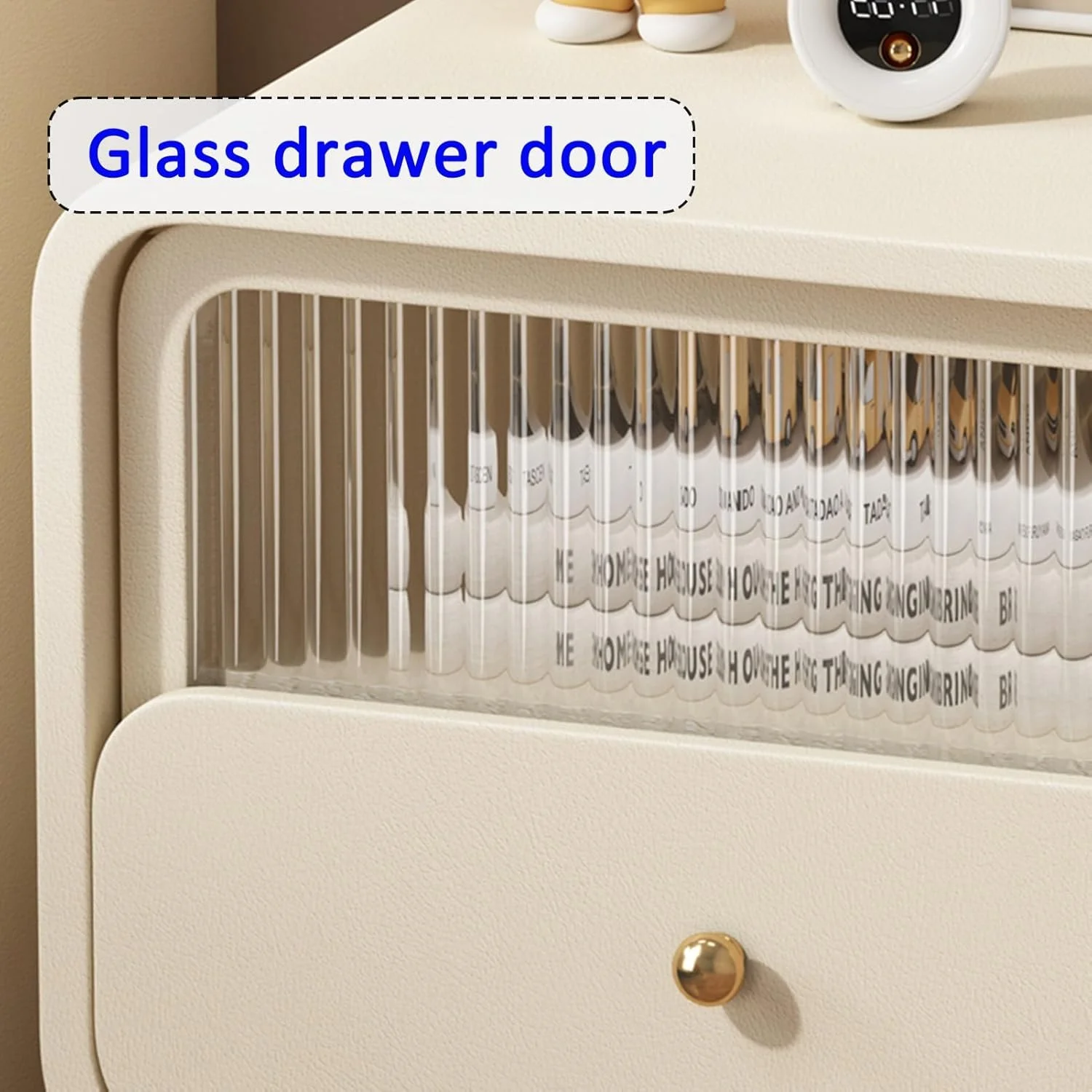 میز کنار تختی EKDJSN، پاتختی با درب کشویی شیشه ای، طراحی دو لایه داخلی، میز کنار تخت مجهز به ریل های لغزنده بی صدا (مشکی، 40 سانتی متر) میز کنار تختی EKDJSN، پاتختی با درب کشویی شیشه ای، طراحی دو لایه داخلی، میز کنار تخت مجهز به ریل های لغزنده بی صدا (مشکی، 40 سانتی متر)