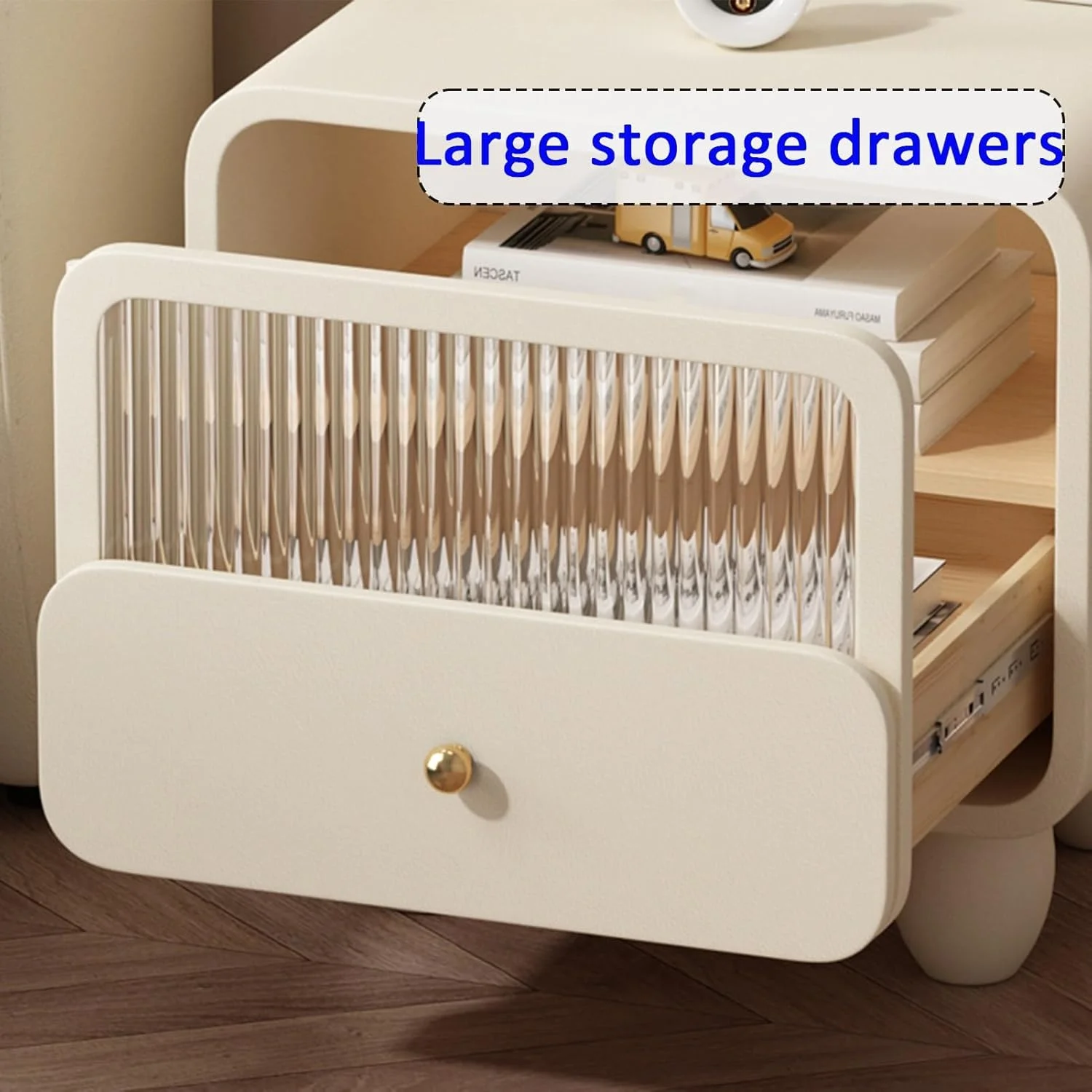 میز کنار تختی EKDJSN، پاتختی با درب کشویی شیشه ای، طراحی دو لایه داخلی، میز کنار تخت مجهز به ریل های لغزنده بی صدا (مشکی، 40 سانتی متر) میز کنار تختی EKDJSN، پاتختی با درب کشویی شیشه ای، طراحی دو لایه داخلی، میز کنار تخت مجهز به ریل های لغزنده بی صدا (مشکی، 40 سانتی متر)