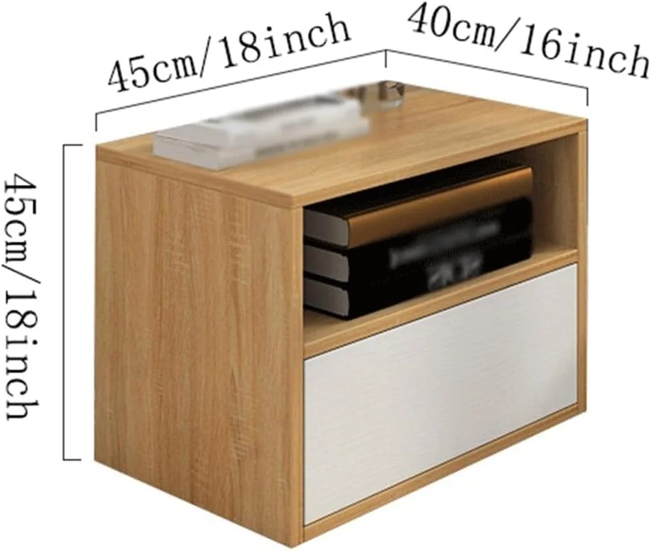 میز کنار تختی منظم با دو کشو و فضای ذخیره سازی چوبی برای اتاق نشیمن، اتاق خواب، اتاق مطالعه میز کنار تختی منظم با دو کشو و فضای ذخیره سازی چوبی برای اتاق نشیمن، اتاق خواب، اتاق مطالعه