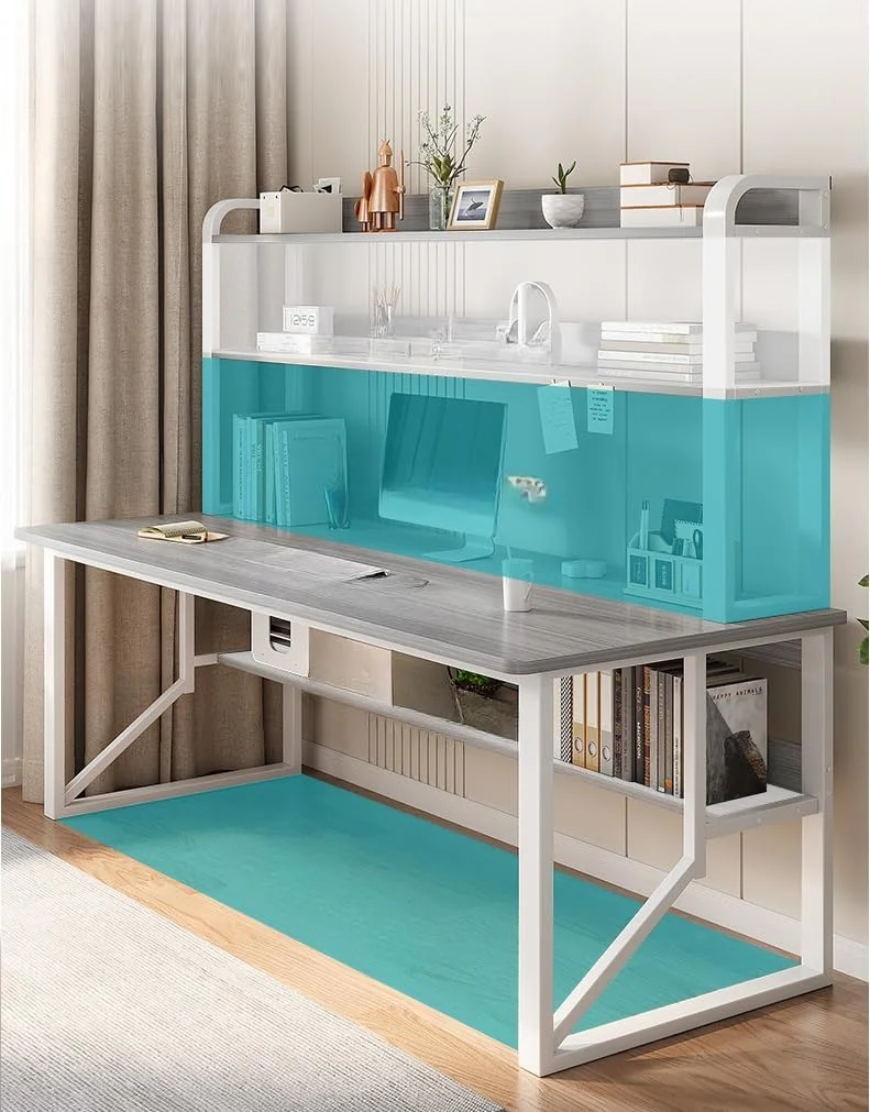 میز کامپیوتر بزرگ وای شکل Aiwanto با 4 طبقه قفسه برای میزهای اداری خانگی و ایستگاه های کاری گیمینگ مسابقه ای، میز مطالعه دانش آموزی (خاکستری - 140 سانتی متر) میز کامپیوتر بزرگ وای شکل Aiwanto با 4 طبقه قفسه برای میزهای اداری خانگی و ایستگاه های کاری گیمینگ مسابقه ای، میز مطالعه دانش آموزی (خاکستری - 140 سانتی متر)