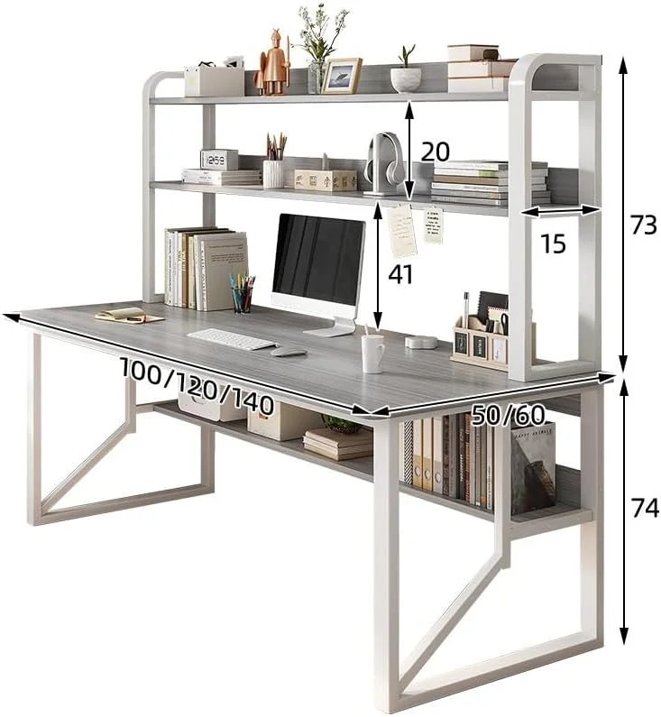 میز کامپیوتر بزرگ وای شکل Aiwanto با 4 طبقه قفسه برای میزهای اداری خانگی و ایستگاه های کاری گیمینگ مسابقه ای، میز مطالعه دانش آموزی (خاکستری - 140 سانتی متر) میز کامپیوتر بزرگ وای شکل Aiwanto با 4 طبقه قفسه برای میزهای اداری خانگی و ایستگاه های کاری گیمینگ مسابقه ای، میز مطالعه دانش آموزی (خاکستری - 140 سانتی متر)