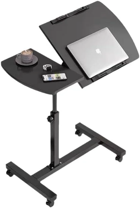 میز لپ تاپ چرخشی و بالابر آوکراتی مناسب منزل و محل کار، میز کنار تختی متحرک با غلطک، پایه کامپیوتر قابل تنظیم، دارای 4 چرخ میز کنار مبل، میز قهوه خوری 60 * 40 (مشکی) میز لپ تاپ چرخشی و بالابر آوکراتی مناسب منزل و محل کار، میز کنار تختی متحرک با غلطک، پایه کامپیوتر قابل تنظیم، دارای 4 چرخ میز کنار مبل، میز قهوه خوری 60 * 40 (مشکی)