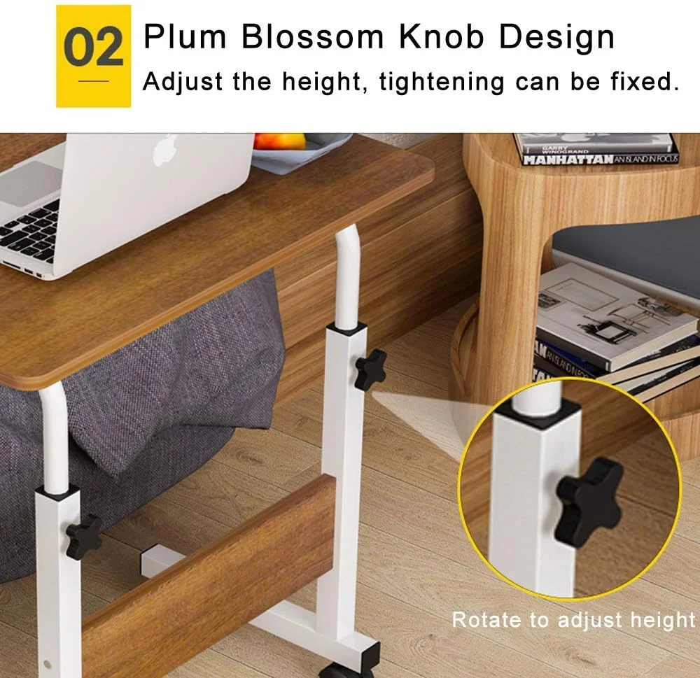 میز لپ تاپ متحرک کنار تختی AnMoreH با ابعاد 80×40، میز کار قابل حمل، میز کامپیوتر با قابلیت تنظیم ارتفاع، مناسب برای تخت و مبل میز لپ تاپ متحرک کنار تختی AnMoreH با ابعاد 80×40، میز کار قابل حمل، میز کامپیوتر با قابلیت تنظیم ارتفاع، مناسب برای تخت و مبل