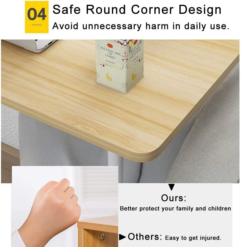 میز لپ تاپ متحرک کنار تختی AnMoreH با ابعاد 80×40، میز کار قابل حمل، میز کامپیوتر با قابلیت تنظیم ارتفاع، مناسب برای تخت و مبل میز لپ تاپ متحرک کنار تختی AnMoreH با ابعاد 80×40، میز کار قابل حمل، میز کامپیوتر با قابلیت تنظیم ارتفاع، مناسب برای تخت و مبل