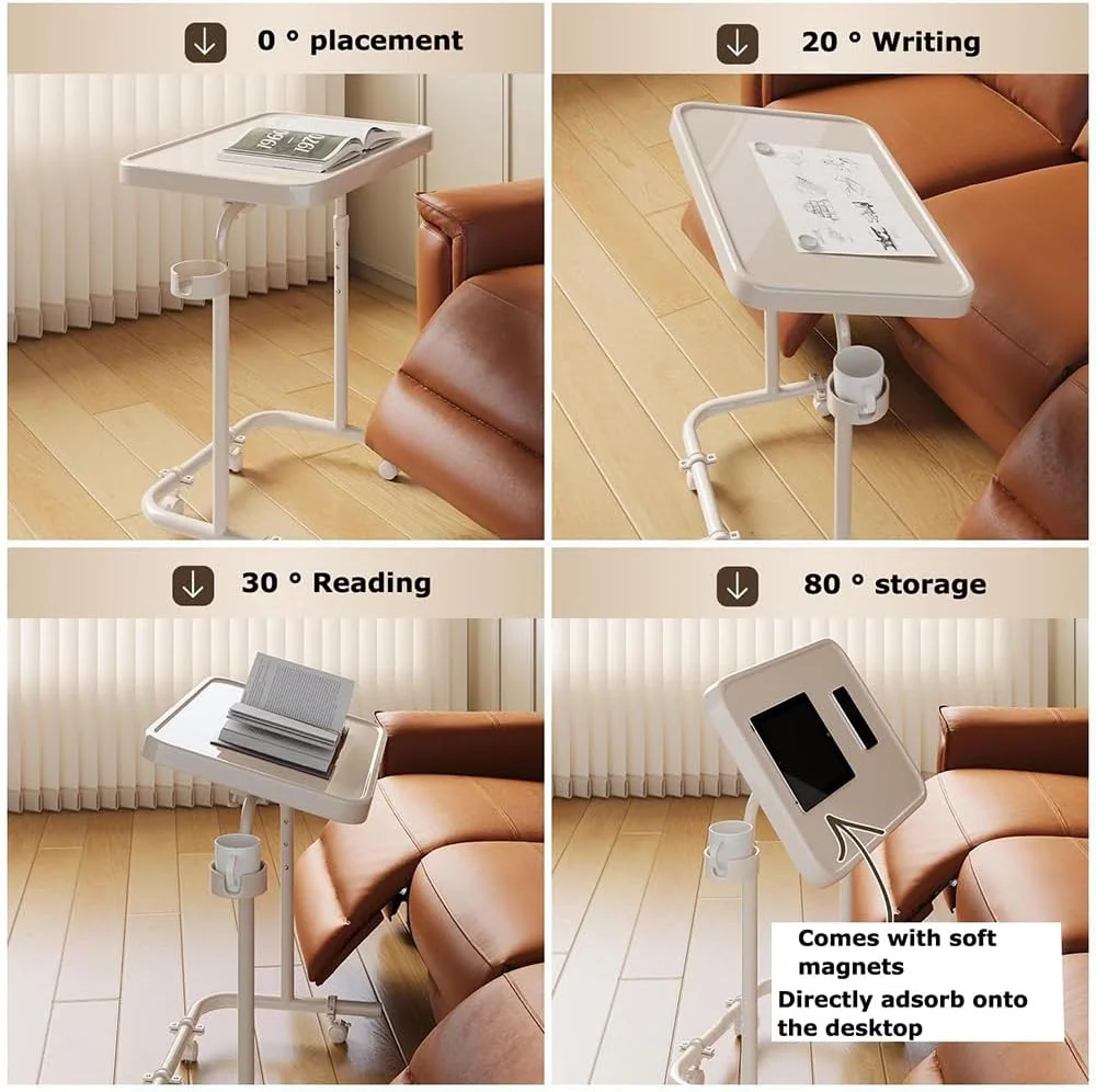 میز ایستاده تاشو APAP، میز لپ تاپ کوچک مغناطیسی با قابلیت تنظیم ارتفاع، ایستگاه کاری قابل حمل با قابلیت شیب، برای دفتر کار خانگی و مدرسه (سفید) میز ایستاده تاشو APAP، میز لپ تاپ کوچک مغناطیسی با قابلیت تنظیم ارتفاع، ایستگاه کاری قابل حمل با قابلیت شیب، برای دفتر کار خانگی و مدرسه (سفید)