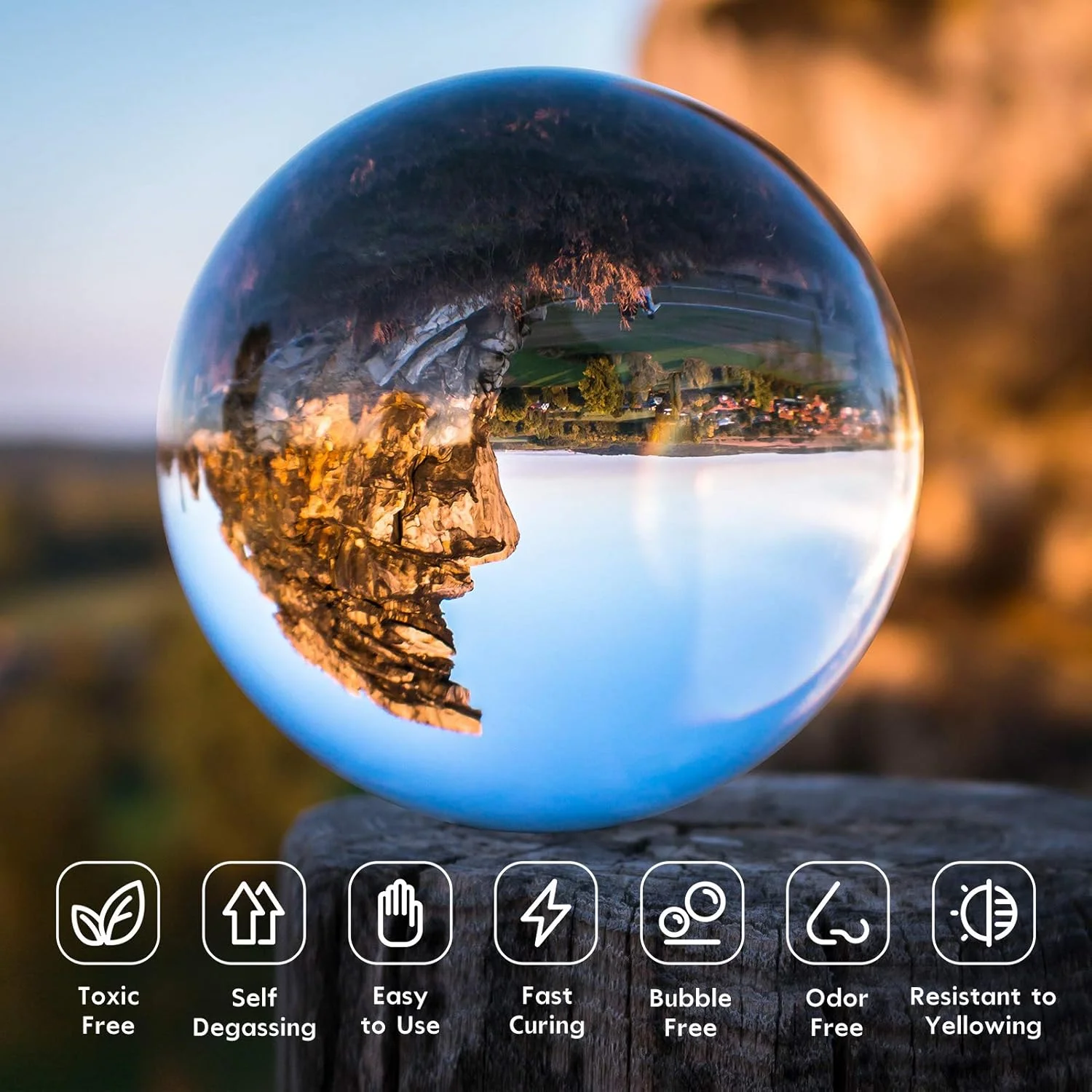 رزین UV - چسب سخت شفاف کریستالی 100 گرمی، رزین اپوکسی پخت فرابنفش برای ساخت جواهرات DIY، تزئین صنایع دستی، رزین فعال شده با نور خورشید شفاف برای قالب رزین، ریخته گری و پوشش