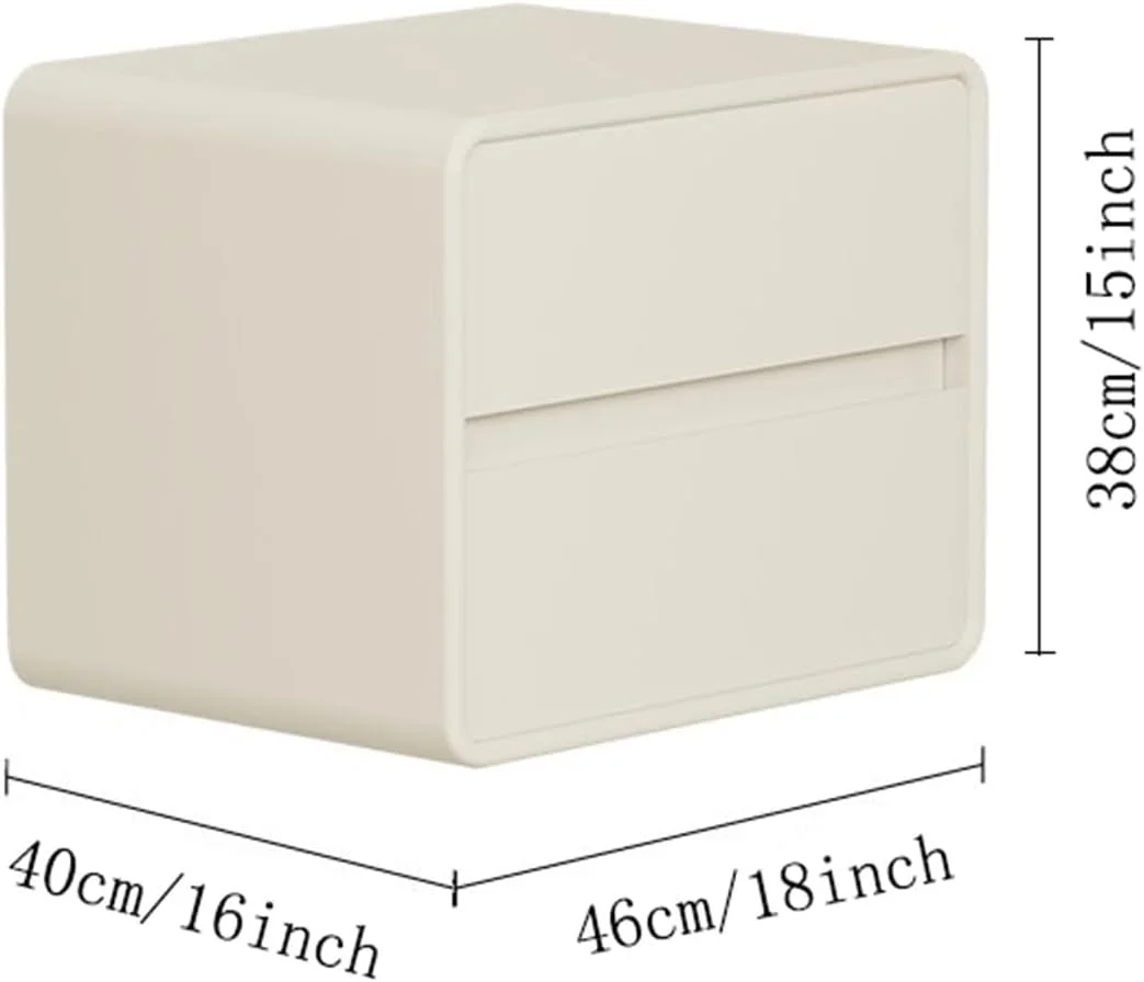 میز کنار تختی چوبی منظم با دو کشو، کابینت ذخیره سازی برای اتاق نشیمن و اتاق خواب میز کنار تختی چوبی منظم با دو کشو، کابینت ذخیره سازی برای اتاق نشیمن و اتاق خواب