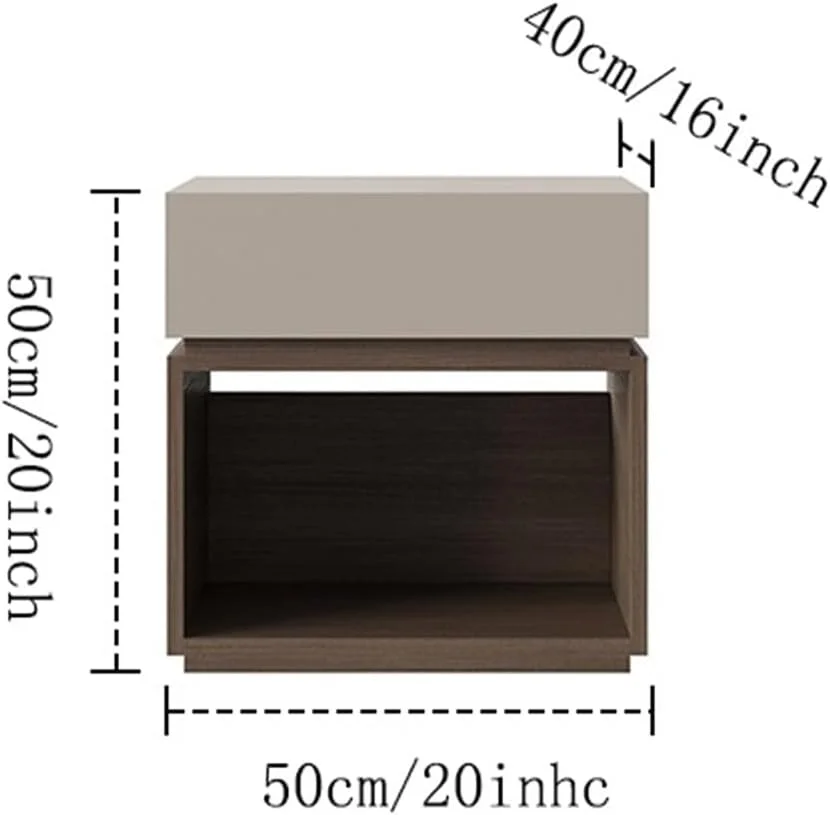 میز کنار تختی منظم با میز بوفه توخالی و یک کشو، کابینت نگهداری وسایل چوبی میز کنار تختی منظم با میز بوفه توخالی و یک کشو، کابینت نگهداری وسایل چوبی