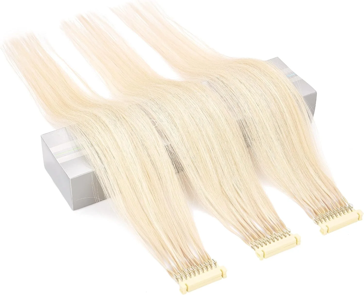 اکستنشن موی 6D مدل 6-Domideance، 100% موی طبیعی، قابلیت فر و رنگ کردن، بدون گره خوردگی، ده دسته در یک ردیف… (16 اینچ، #18P613)