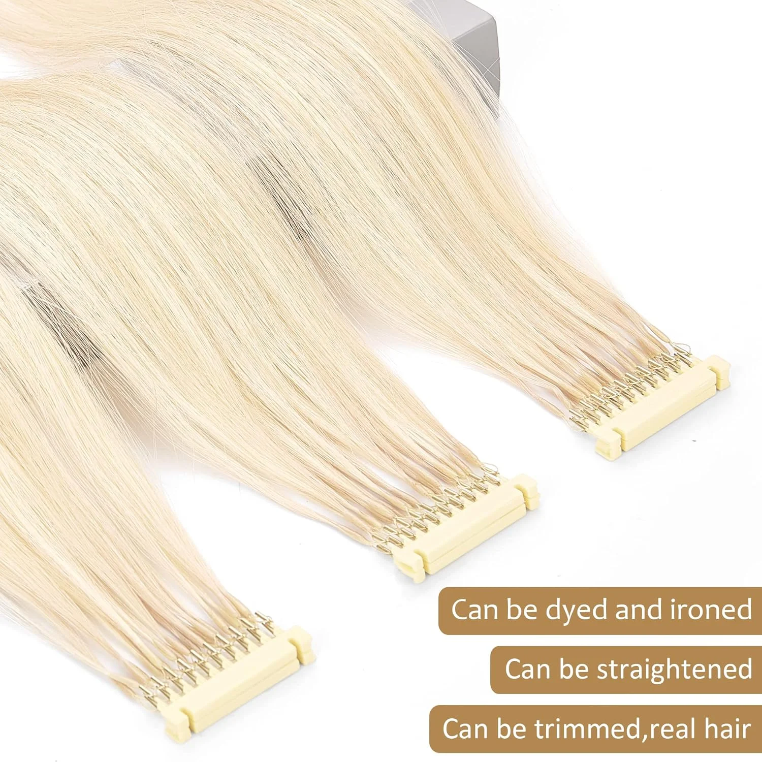 اکستنشن موی 6D مدل 6-Domideance، 100% موی طبیعی، قابلیت فر و رنگ کردن، بدون گره خوردگی، ده دسته در یک ردیف… (16 اینچ، #18P613)