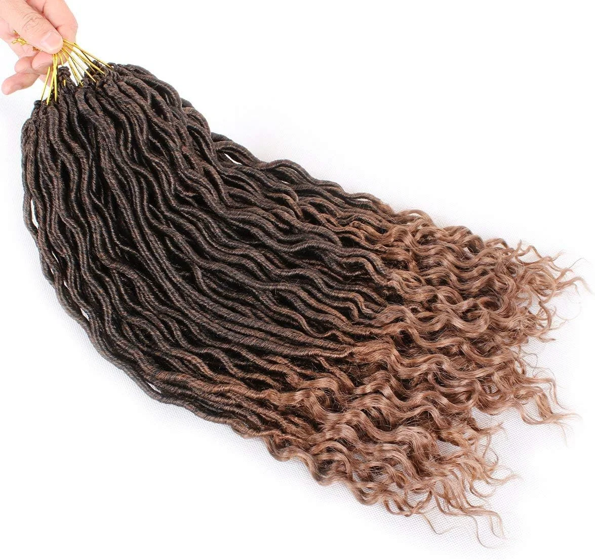 اکستنشن مو بافت کروشه ای Xtrend مدل Faux Locs، سایز 18 اینچ، 6 بسته، موی بافته مصنوعی فرفری، موی بافت Faux locs، بافت آفریقایی نرم Dread Dreadlocks، 20 ریشه در هر بسته، رنگ T30# مناسب بانوان