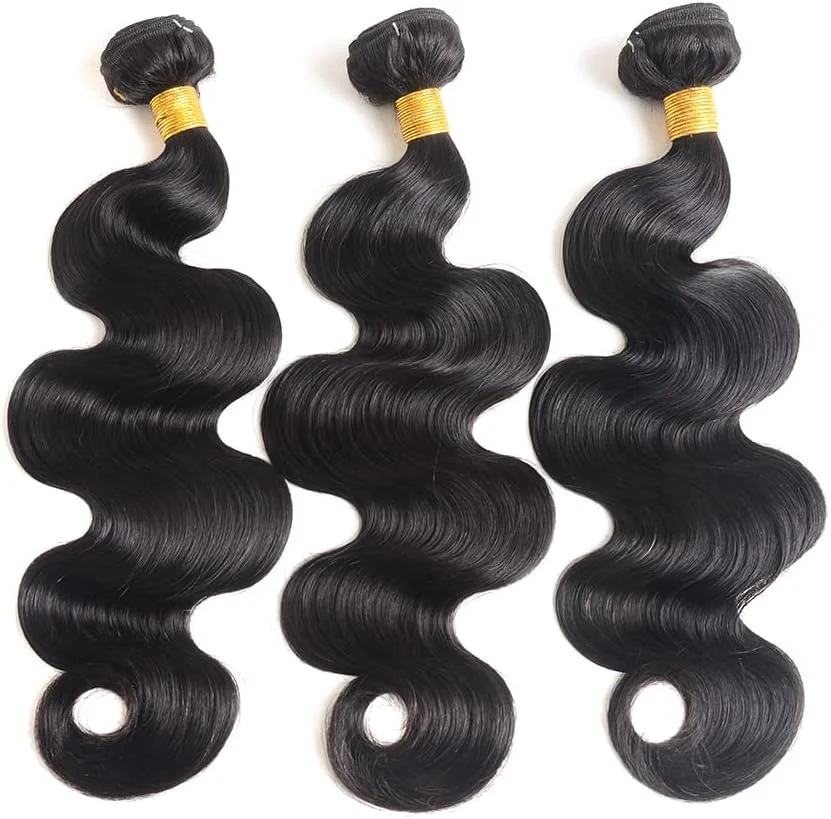 بسته های موی طبیعی Aspumod 12A با بافت موج دار، 3 بسته موی طبیعی 40، 45 و 50 سانتی متری، موی بکر برزیلی فرآوری نشده، پیشنهادهای ویژه اکستنشن موی Quick Weave