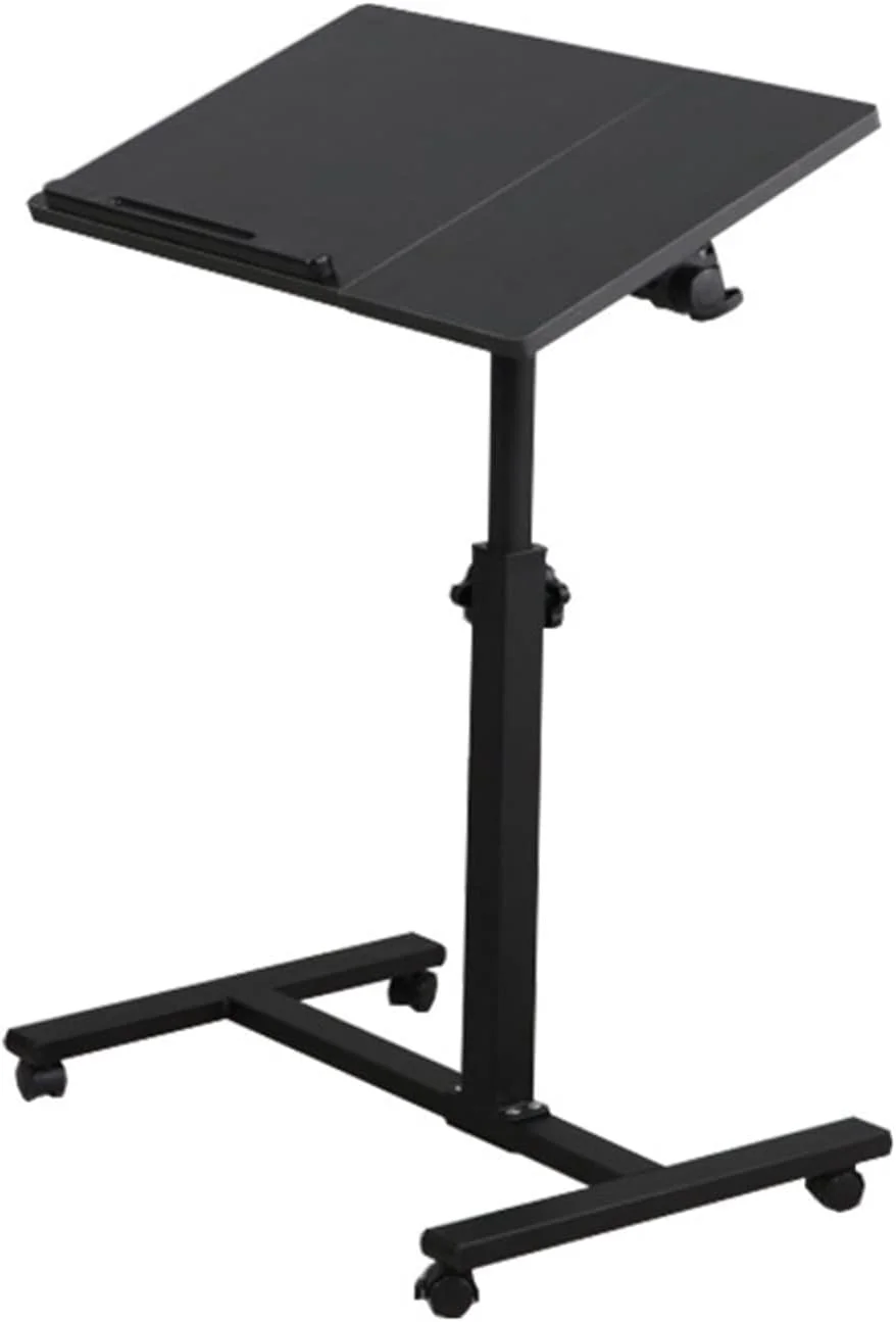 میز کار ZKSKOX متحرک با قابلیت تنظیم ارتفاع، میز کامپیوتر، مناسب اتاق کنفرانس، رومیزی شیب دار، مناسب لپ تاپ، چرخان