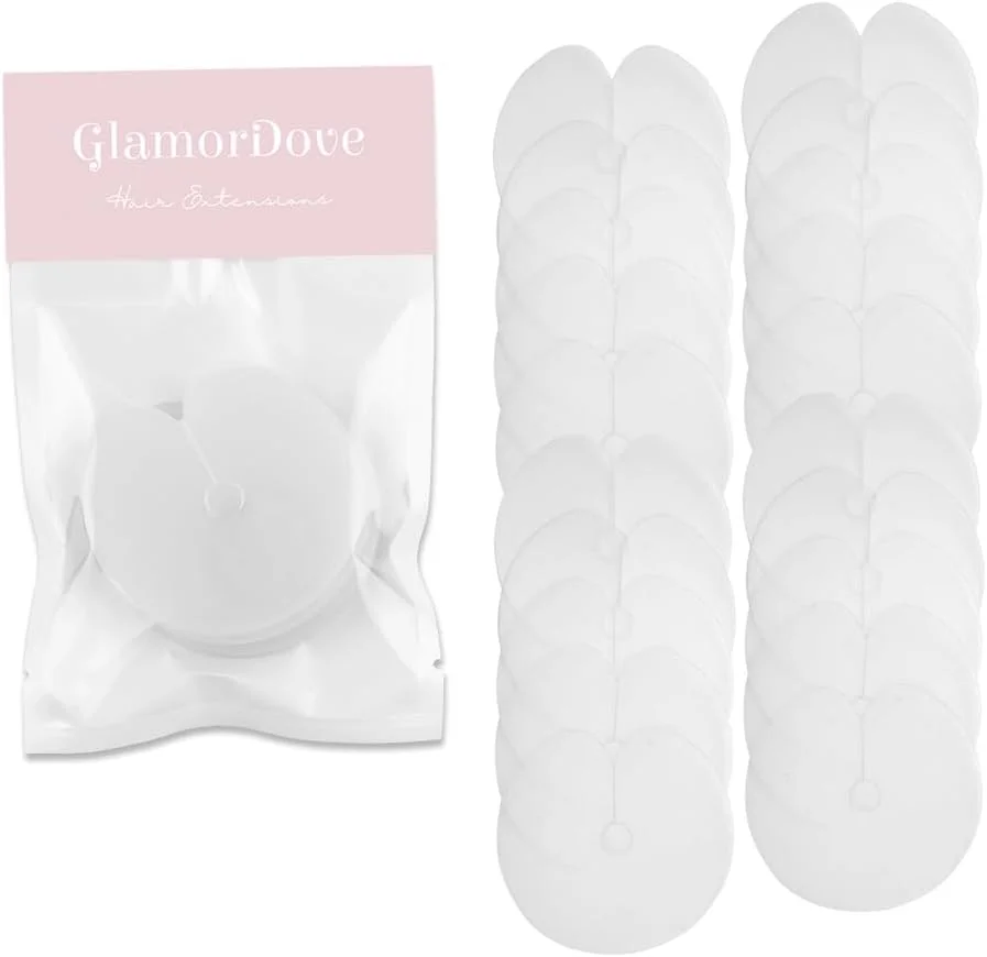 محافظ حرارتی اکستنشن مو GlamorDove، شیلدهای ضخیم محافظ حرارت برای اتصال اکستنشن مو، ابزارهای اکستنشن موی کراتینه