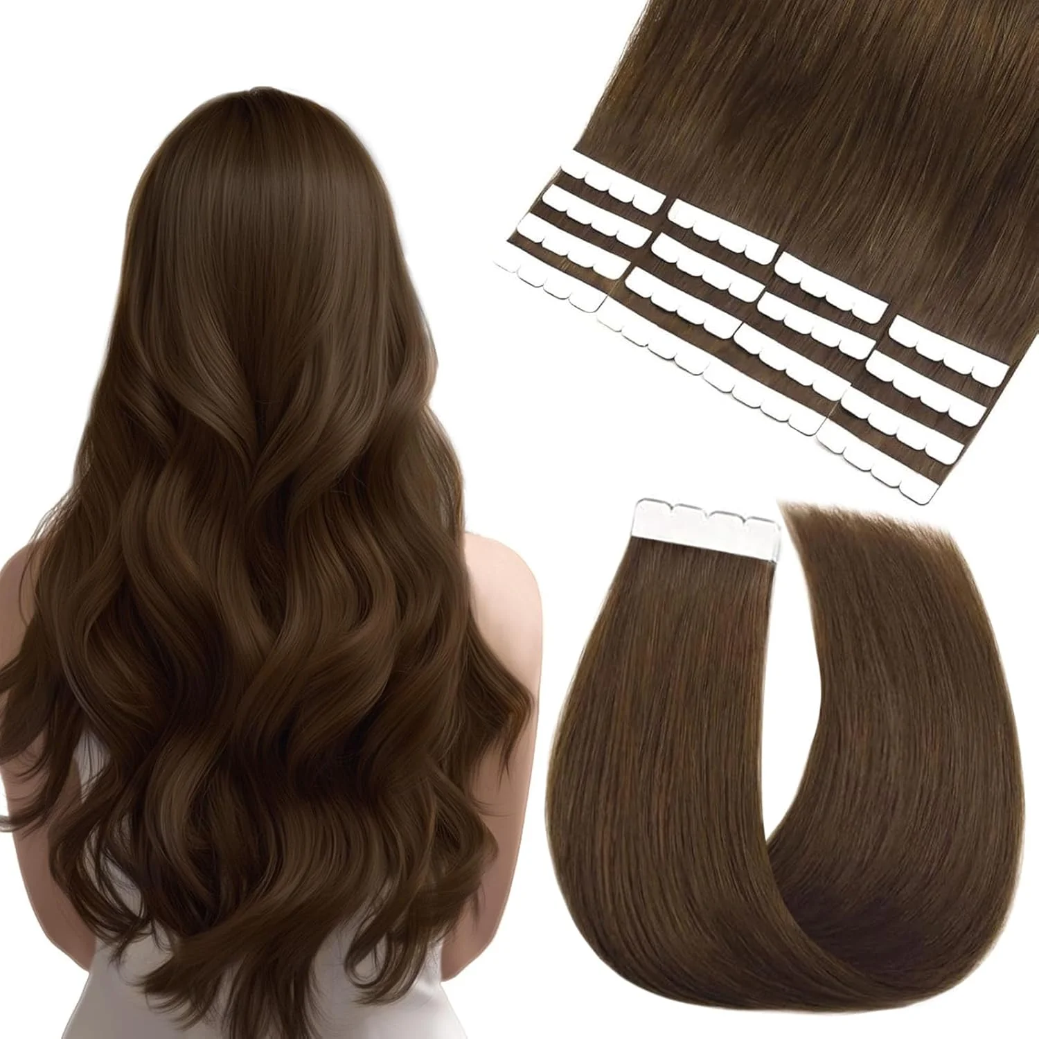 اکستنشن مو چسبی Vlasy موی طبیعی 50 سانتی متر اکستنشن مینی چسبی موی طبیعی قهوه ای تیره اکستنشن موی چسبی صاف موی طبیعی انسان چسب نامرئی طبیعی 4# 16 تکه اکستنشن مو چسبی Vlasy موی طبیعی 50 سانتی متر اکستنشن مینی چسبی موی طبیعی قهوه ای تیره اکستنشن موی چسبی صاف موی طبیعی انسان چسب نامرئی طبیعی 4# 16 تکه