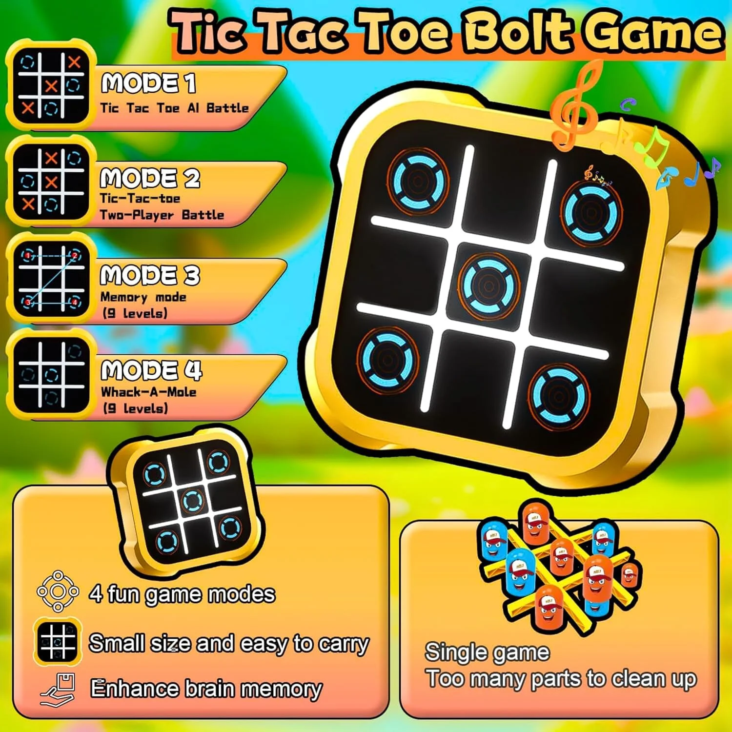 بازی تیک تاک تو بولت AYEBIA – اسباب بازی پازلی الکترونیکی 4 در 1، ایکس او، بازی ضربه زدن به خال، بازی فلش حافظه – بازی دستی کلاسیک برای کودکان و بزرگسالان، اسباب بازی هدیه مسافرتی خانوادگی بازی تیک تاک تو بولت AYEBIA – اسباب بازی پازلی الکترونیکی 4 در 1، ایکس او، بازی ضربه زدن به خال، بازی فلش حافظه – بازی دستی کلاسیک برای کودکان و بزرگسالان، اسباب بازی هدیه مسافرتی خانوادگی