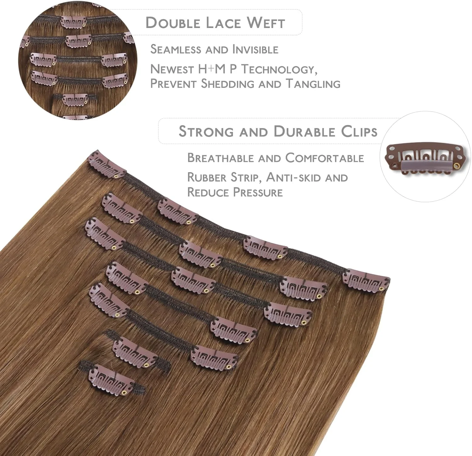 اکستنشن مو کلیپسی WENNALIFE موی طبیعی انسان، 14 اینچ 120 گرم 7 تکه اکستنشن مو کلیپسی موی انسان، رنگ شاه بلوطی بالیاژ ترکیبی با اکستنشن موی بلوند کثیف کلیپسی موی طبیعی ریمی اکستنشن مو کلیپسی WENNALIFE موی طبیعی انسان، 14 اینچ 120 گرم 7 تکه اکستنشن مو کلیپسی موی انسان، رنگ شاه بلوطی بالیاژ ترکیبی با اکستنشن موی بلوند کثیف کلیپسی موی طبیعی ریمی